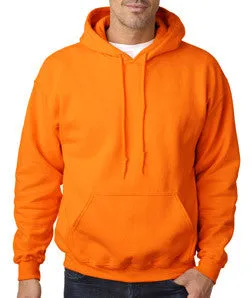 18500 Gildan Adult Heavy BlendHooded Sweatshirt Safety Orange