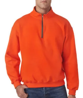 18800 Gildan Adult Heavy BlendVintage 1/4-Zip Cadet Collar Sweatshirt Orange