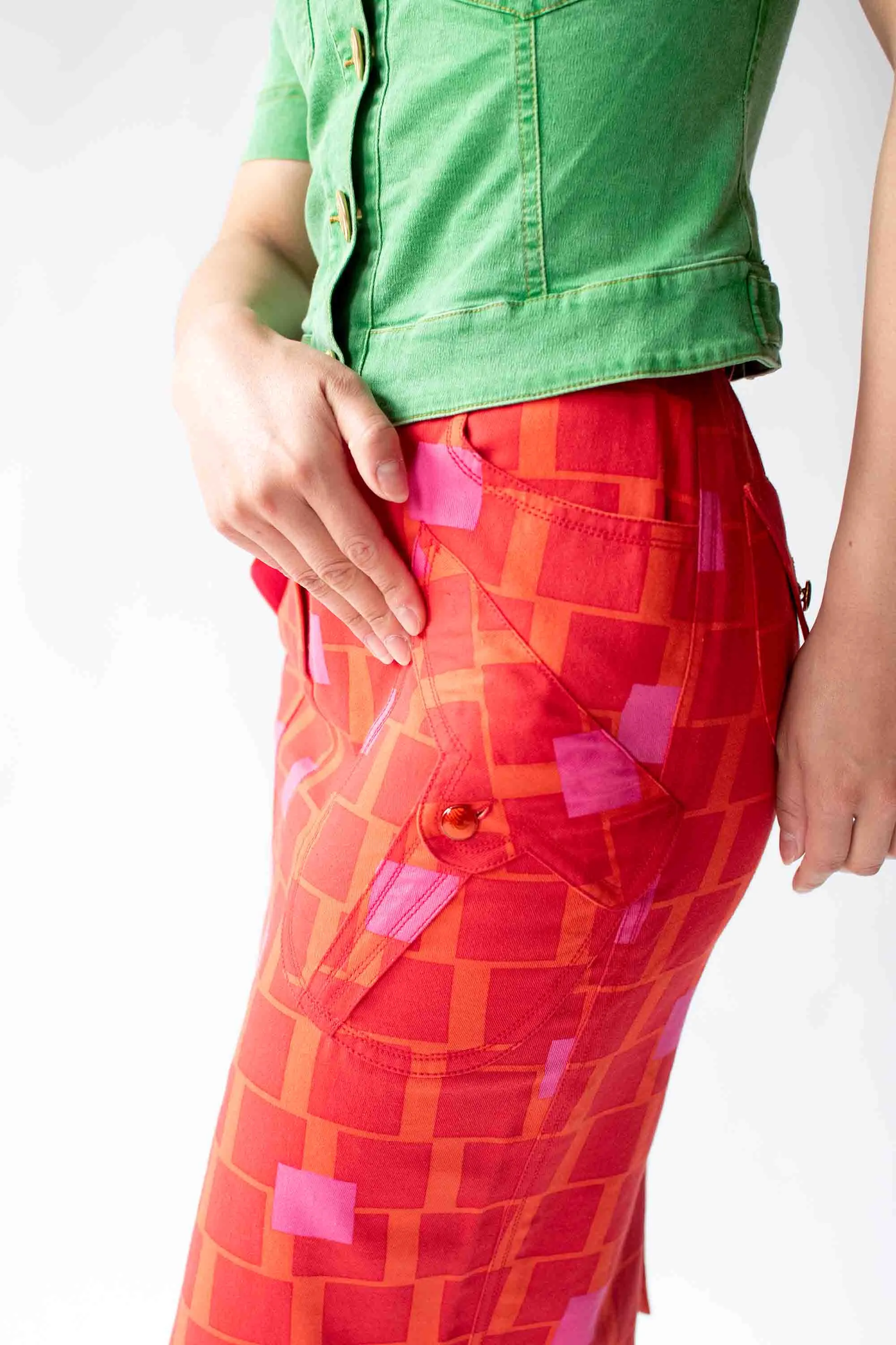 1990s Printed Skirt | Versace