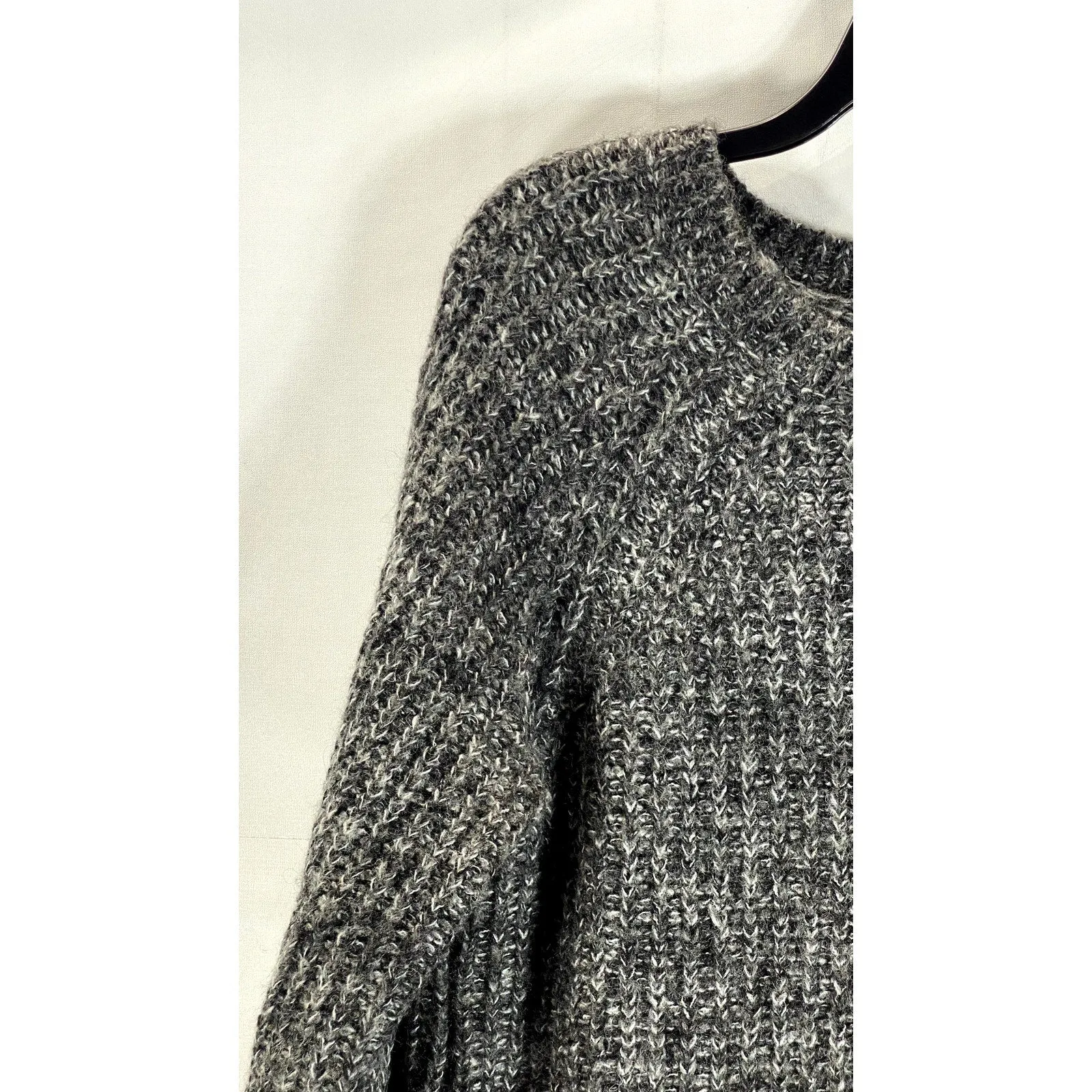 ANDREA JOVINE Women's Heather Gray Knit Pullover Sweater SZ L