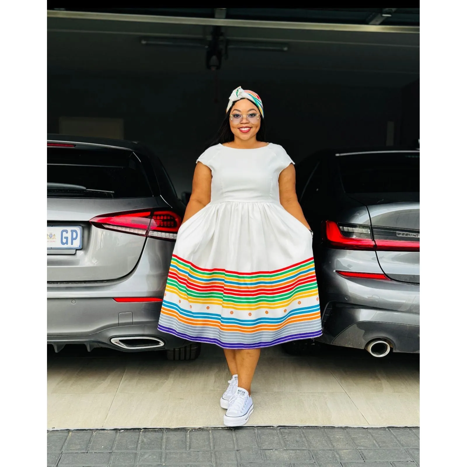 Ankara African Style Midi Dress