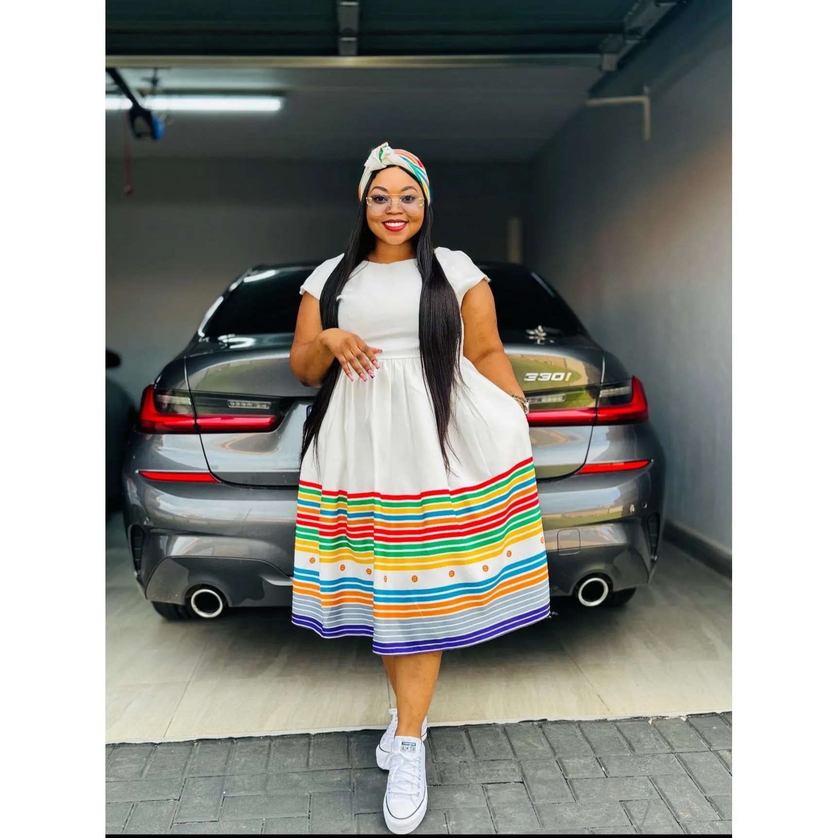 Ankara African Style Midi Dress