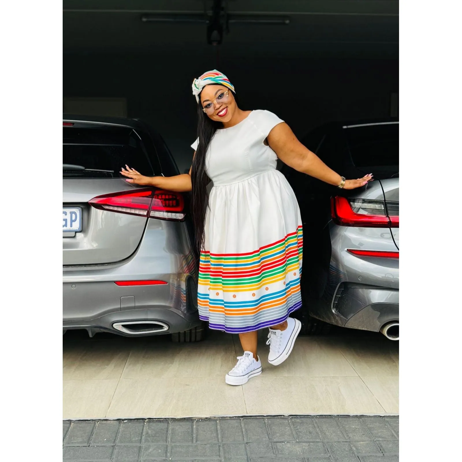 Ankara African Style Midi Dress