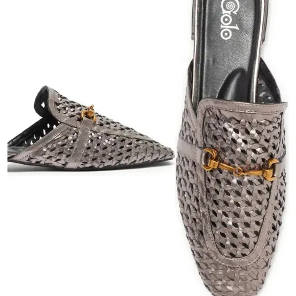 Anthracite Woven Mule