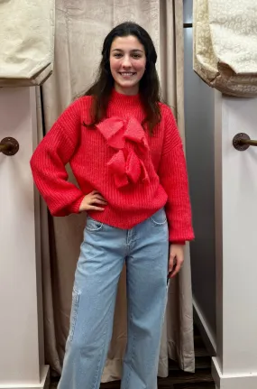 Apparel- En Merci Mock Neck Bow Sweater