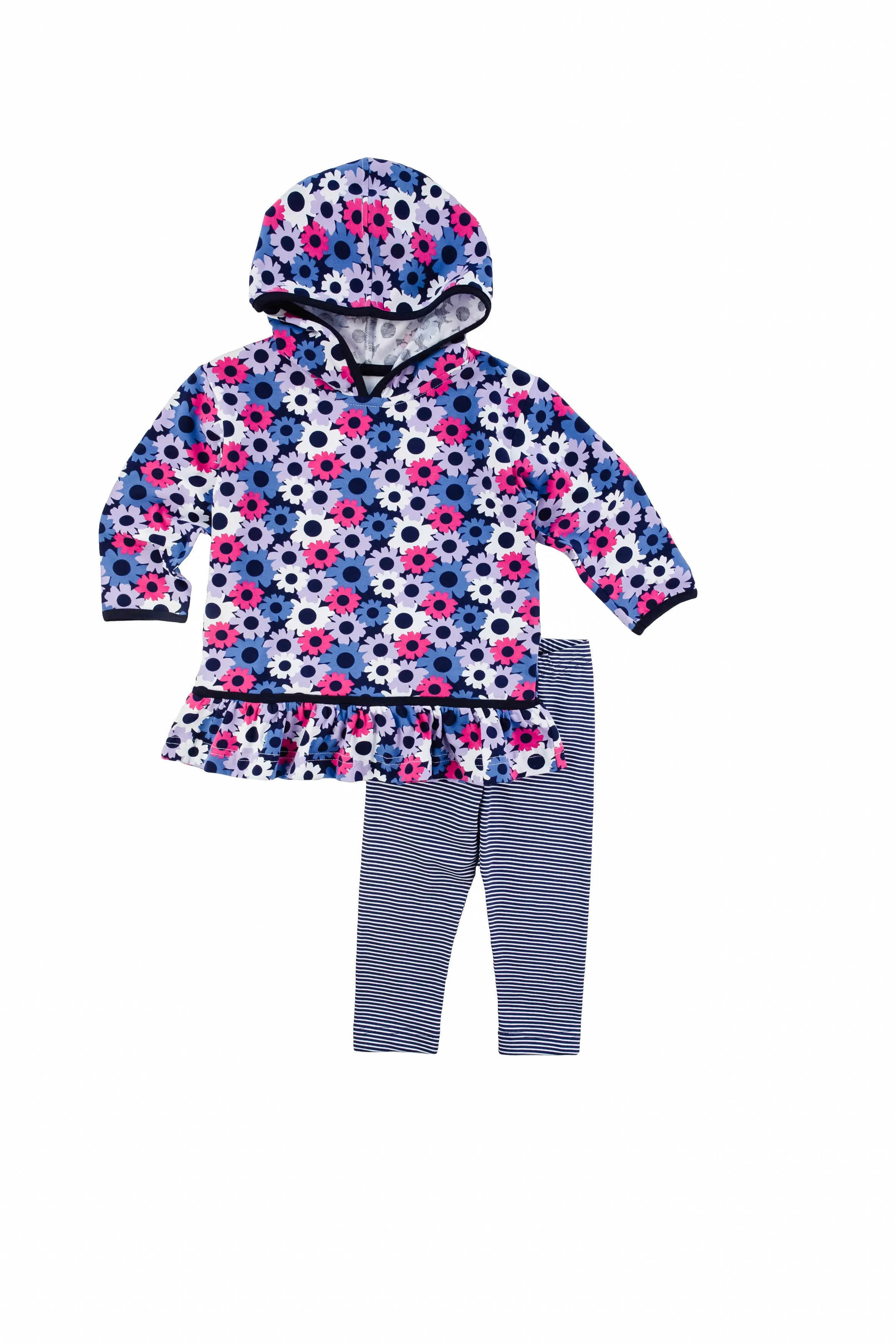 Autumn Wildflowers Print Knit Hoodie