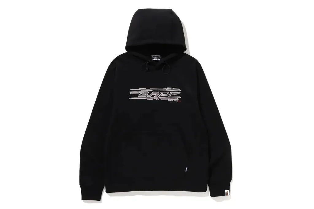 BAPE Embroidery Pullover Hoodie Black