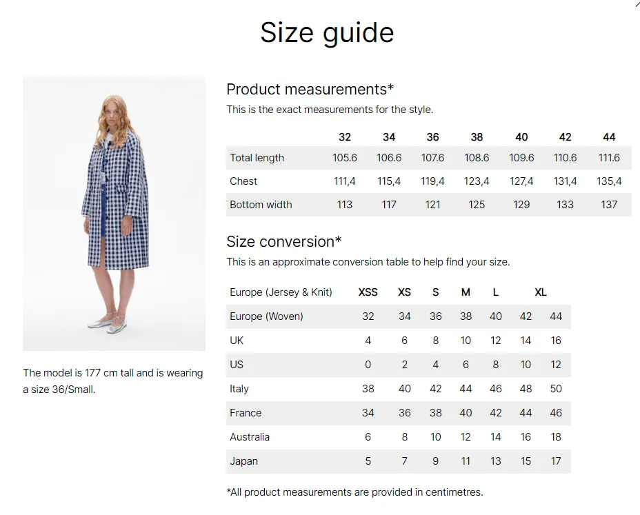 Baum Und Pferdgarten Devon Coat in Blue Copenhagen Check