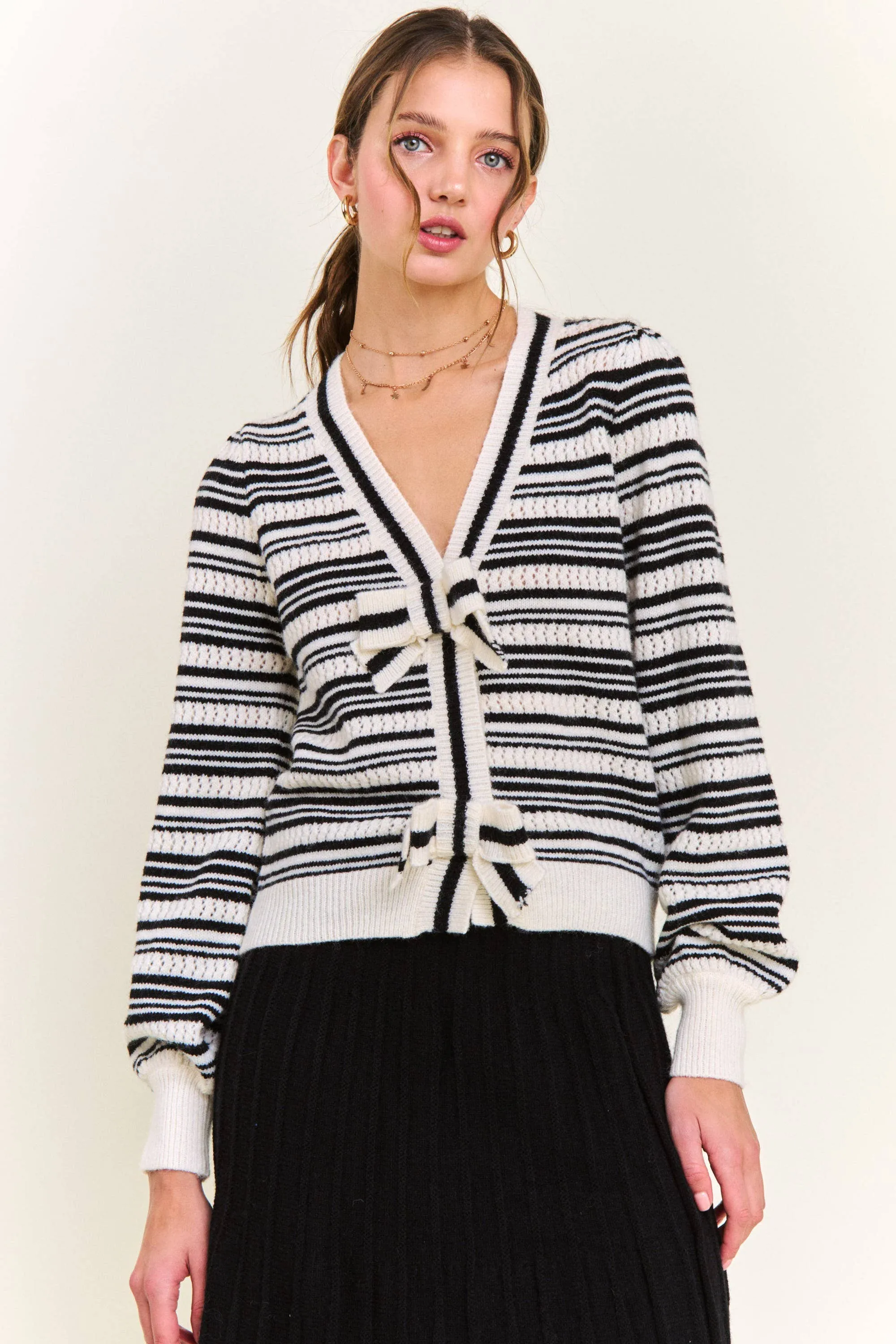 Bow Knit Cardigan