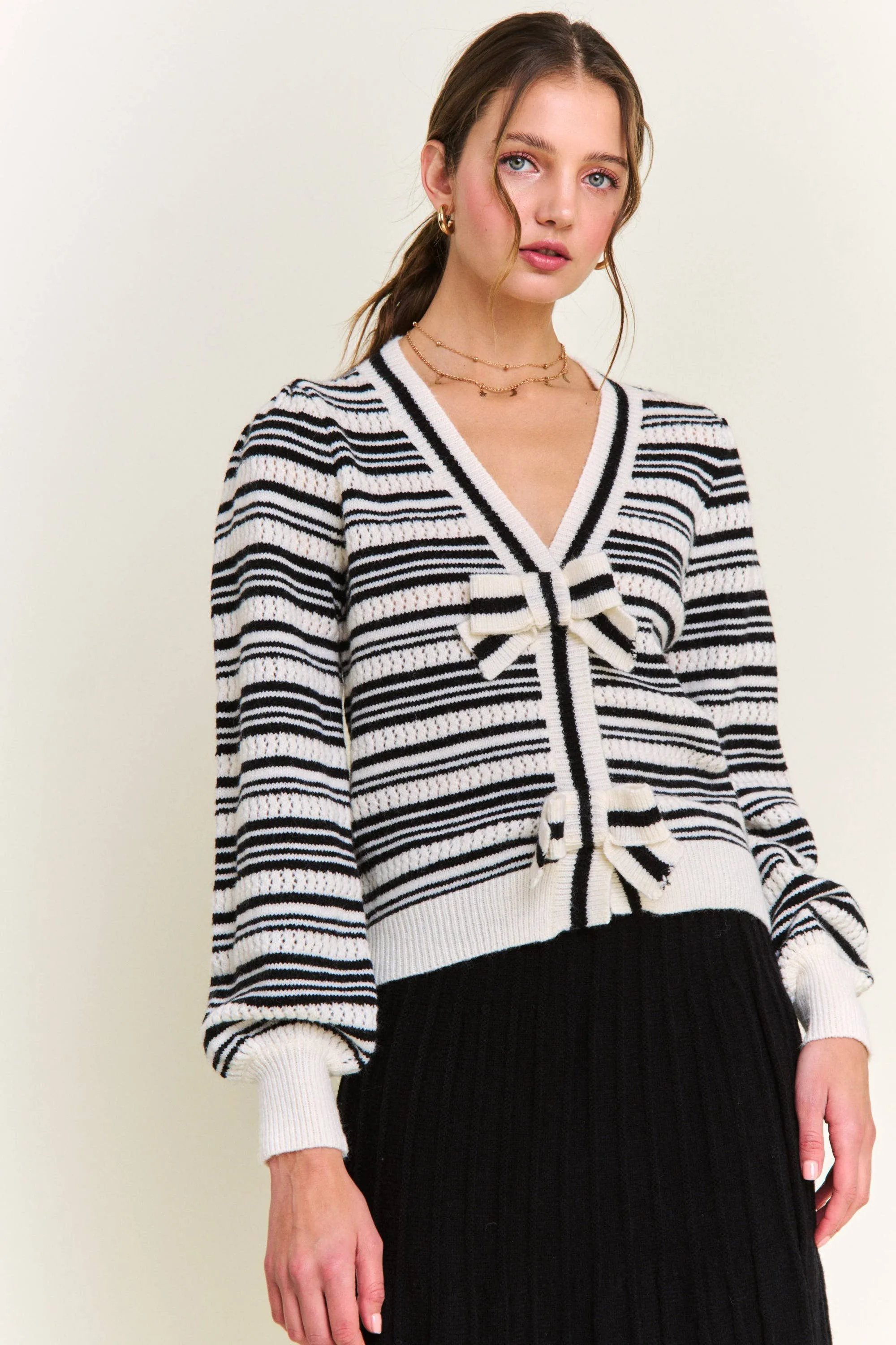 Bow Knit Cardigan