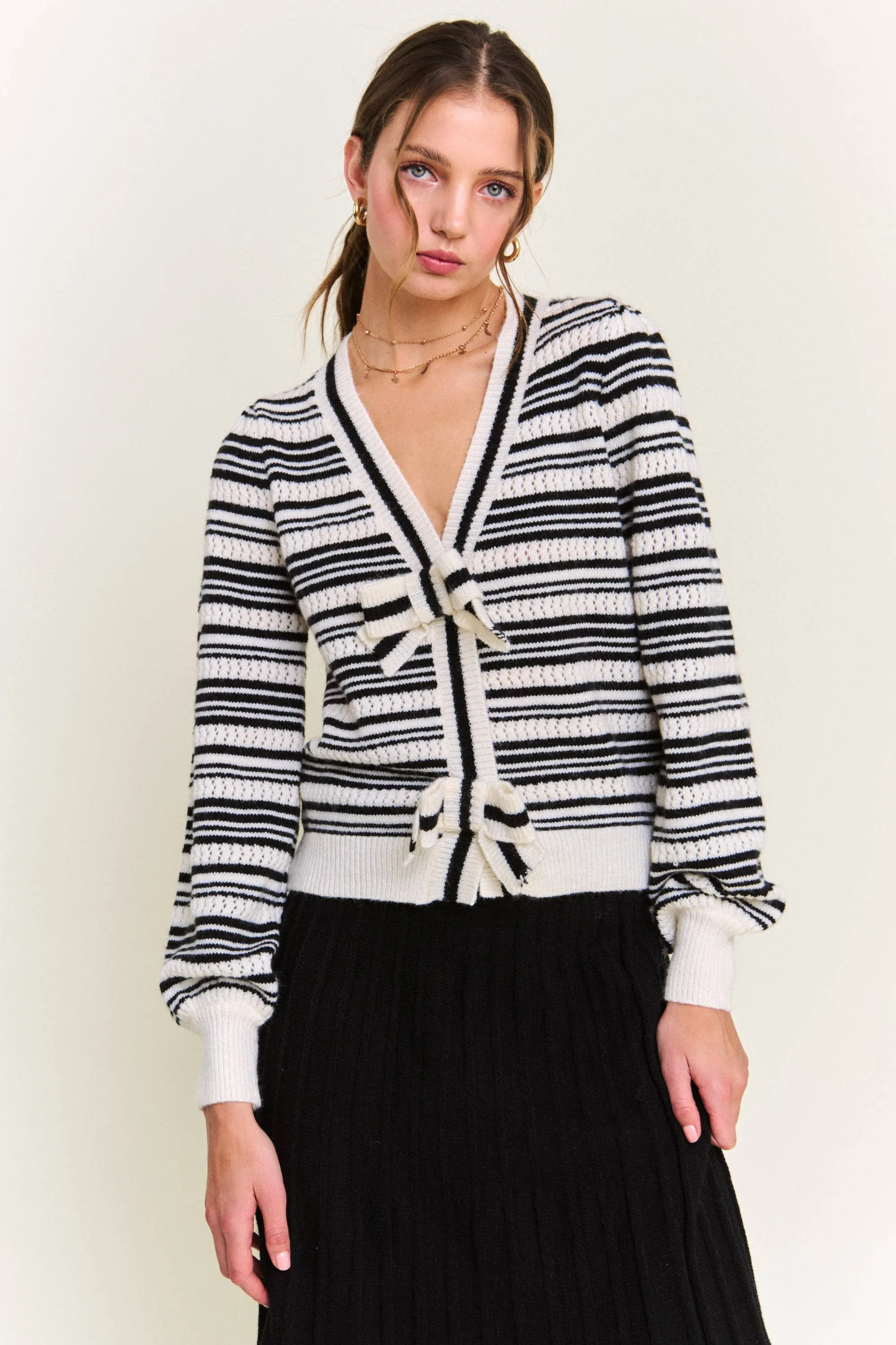 Bow Knit Cardigan