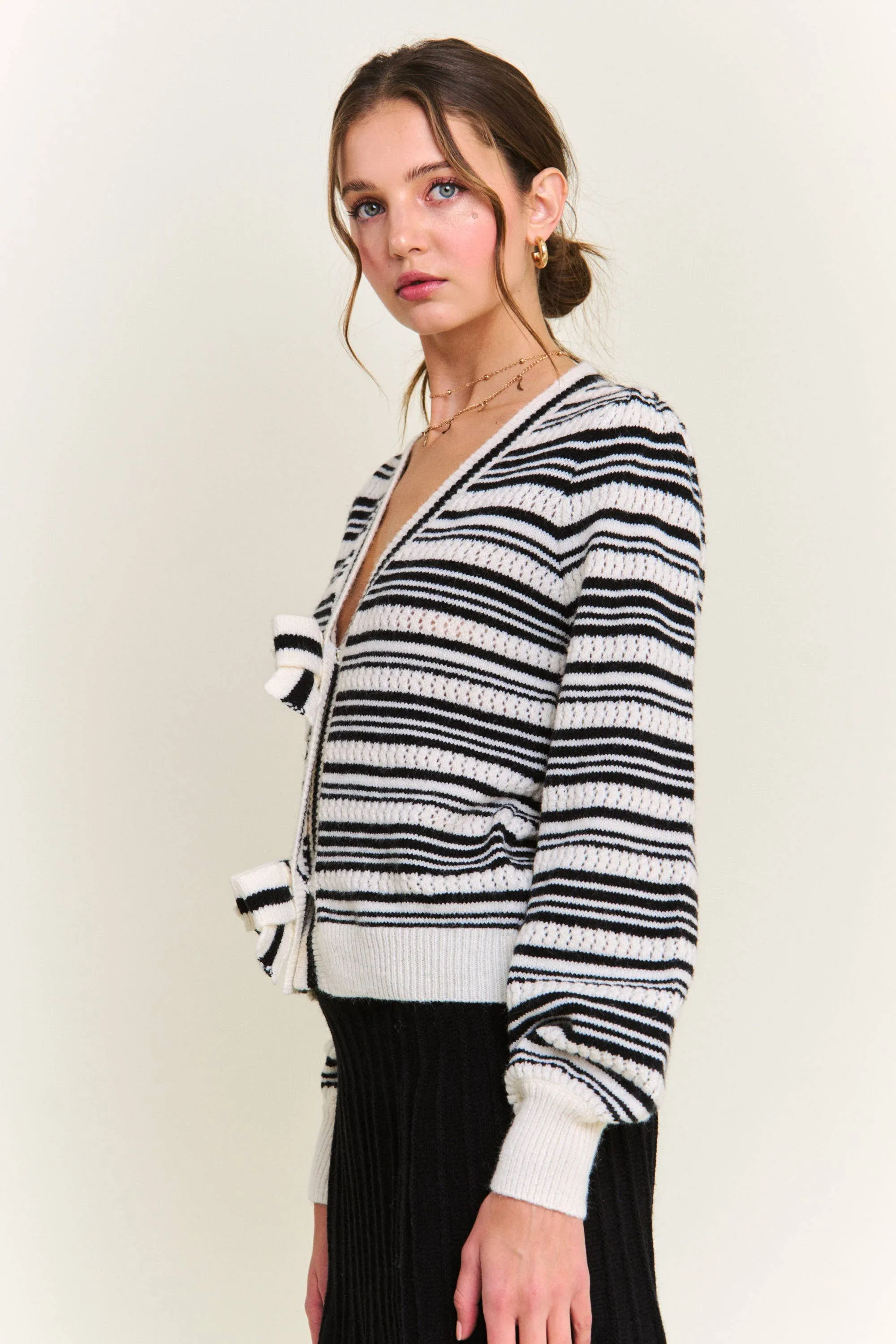 Bow Knit Cardigan