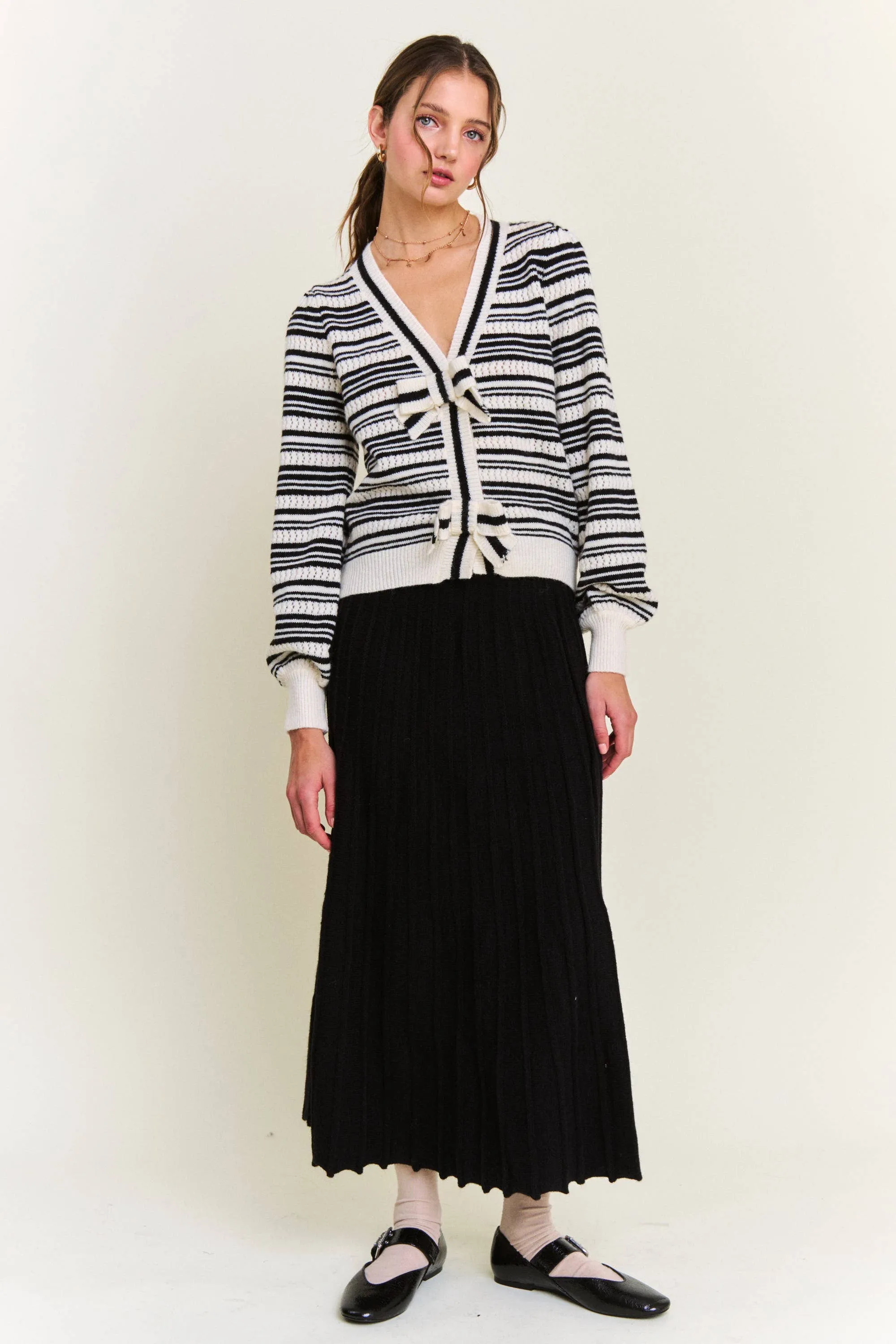 Bow Knit Cardigan