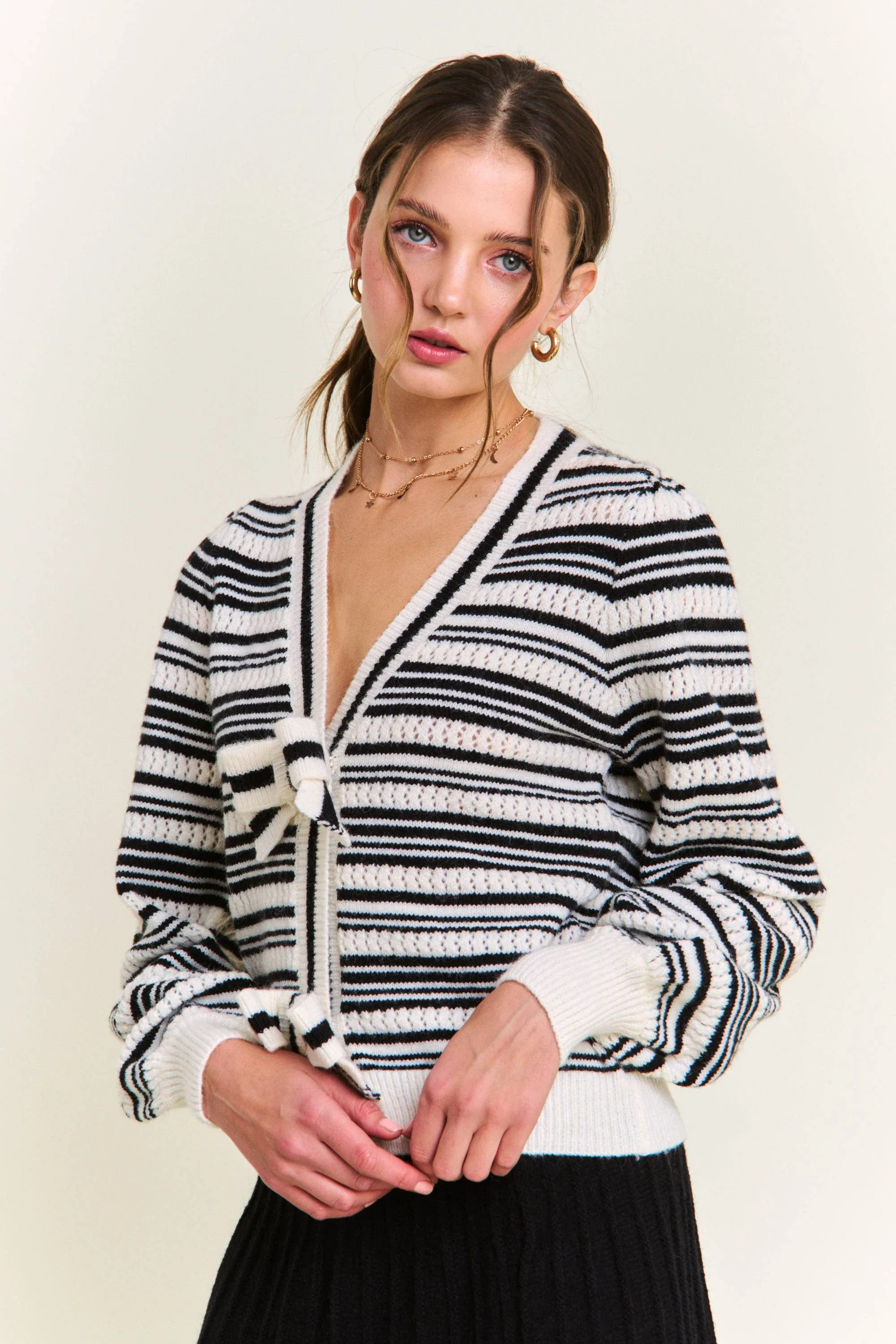Bow Knit Cardigan