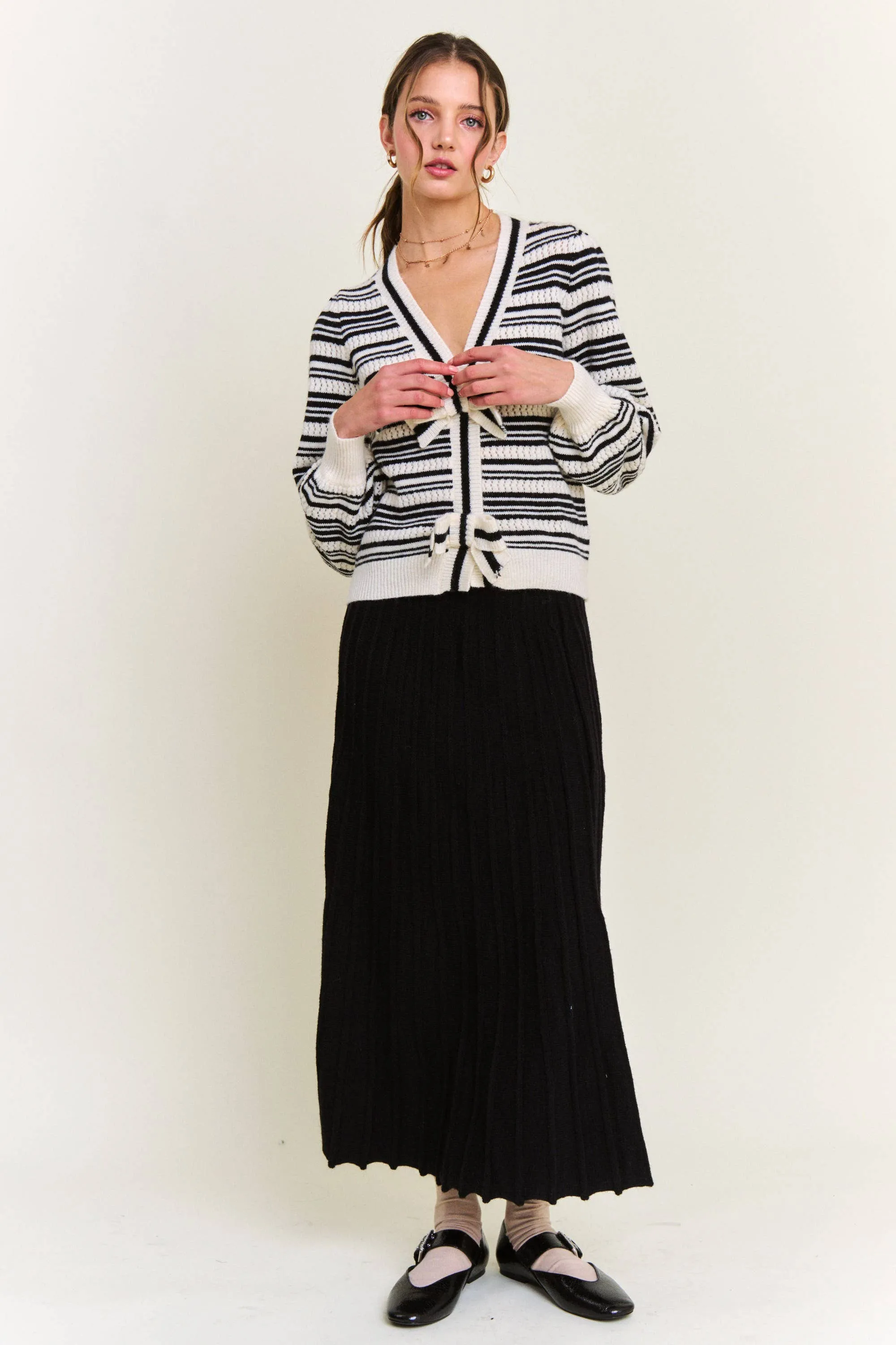 Bow Knit Cardigan