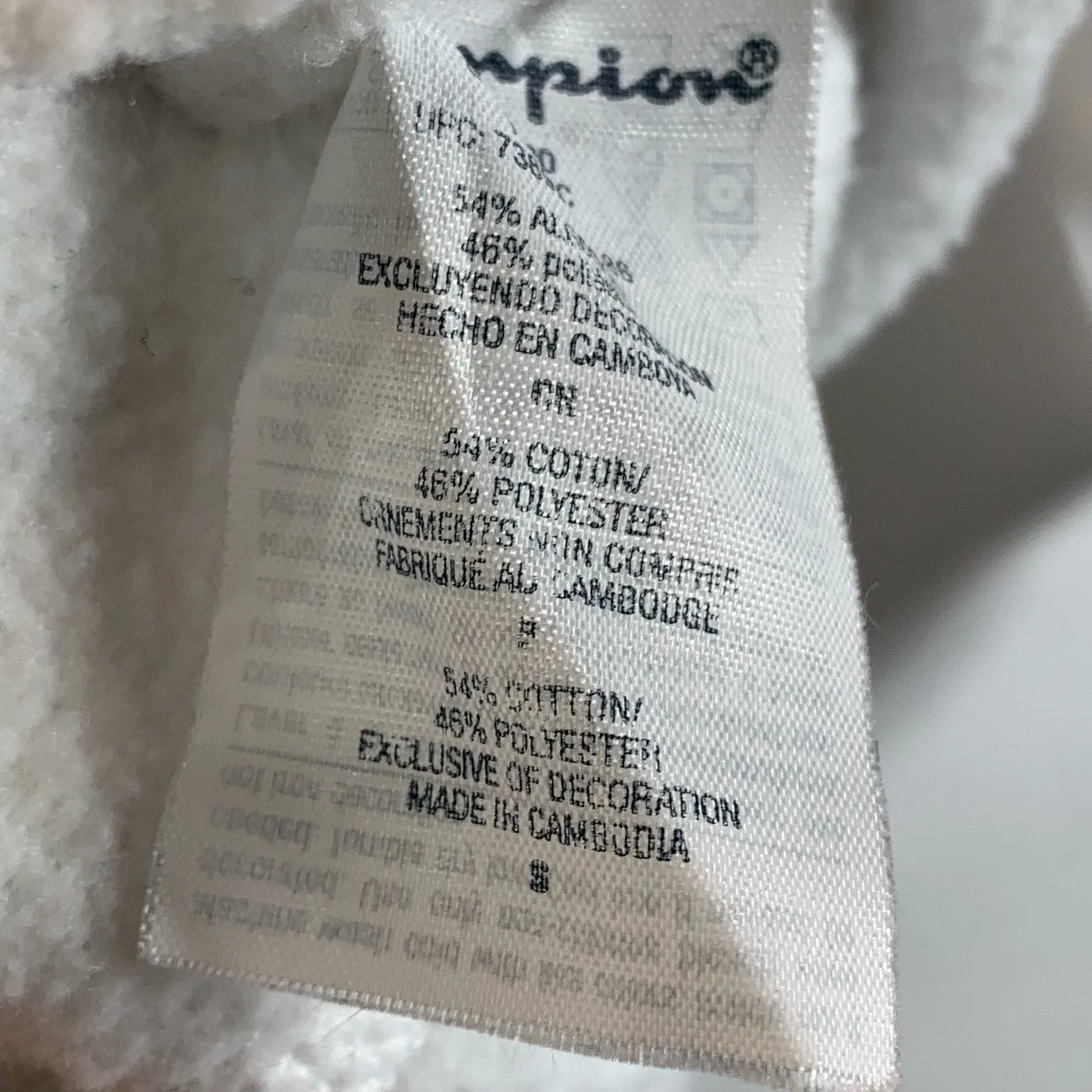 CHAMPION Authentic Athleticwear Men's White Powerblend Script Logo Hoodie SZ S