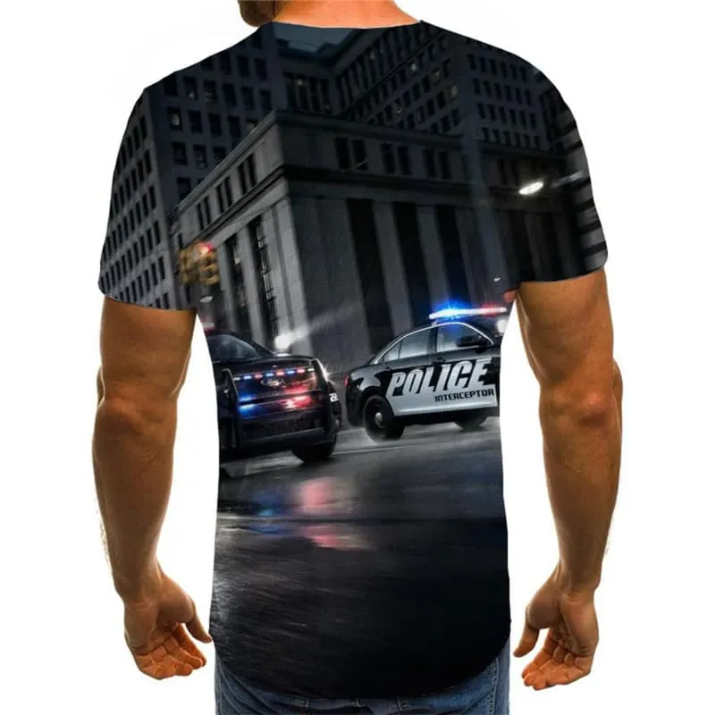 City T shirt Men Car Anime Clothes Harajuku Tshirt Printed Mens Clothing summer