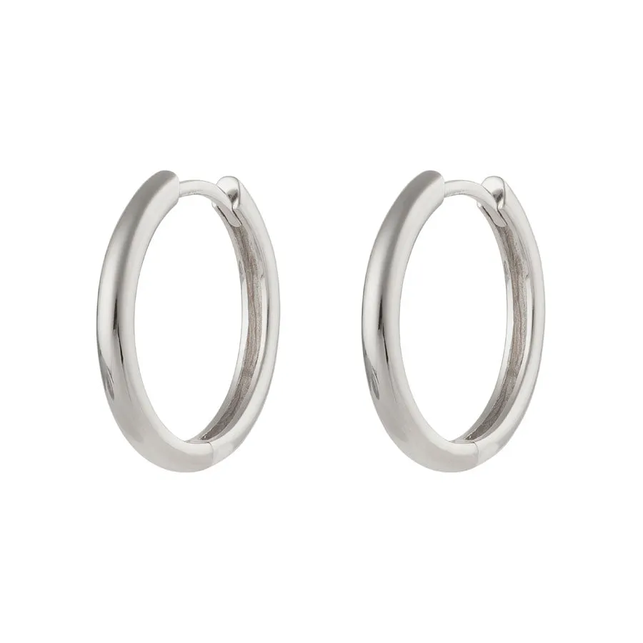 Classic Silver 17mm Hoop Earrings