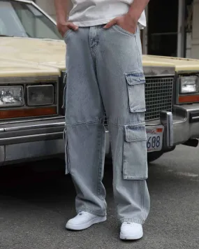 Comfortable Blue Baggy Jeans with Large Pockets