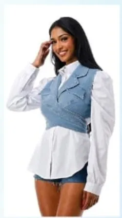 Denim Vest and Shirt