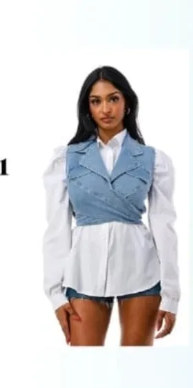 Denim Vest and Shirt