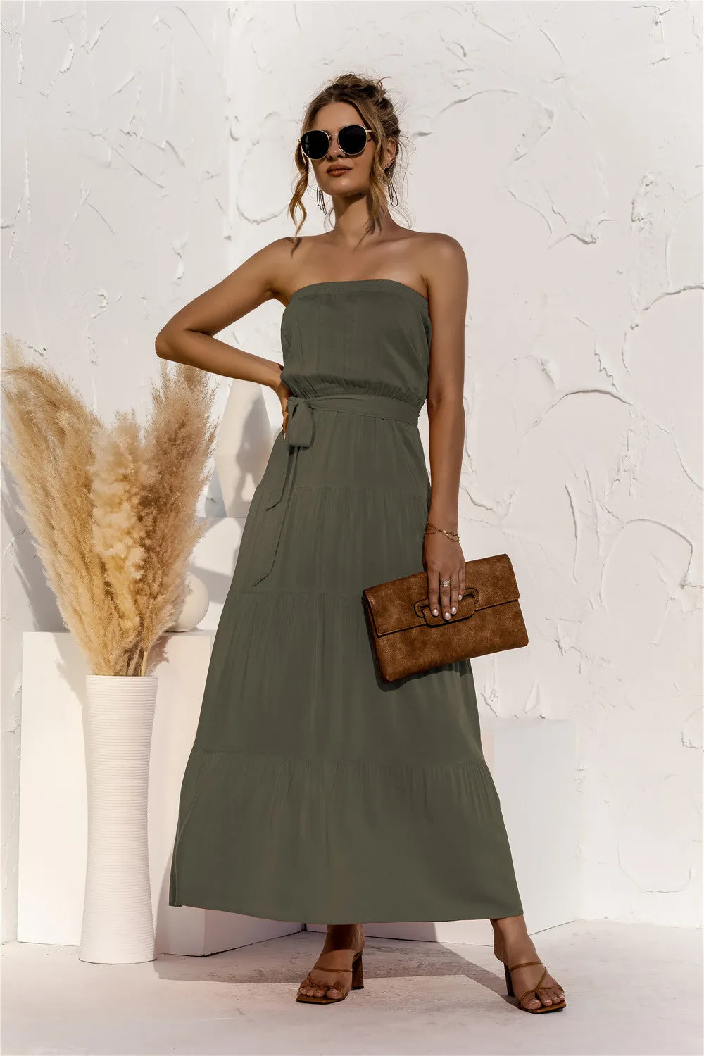 Don’t Mind Me Strapless Maxi Dress