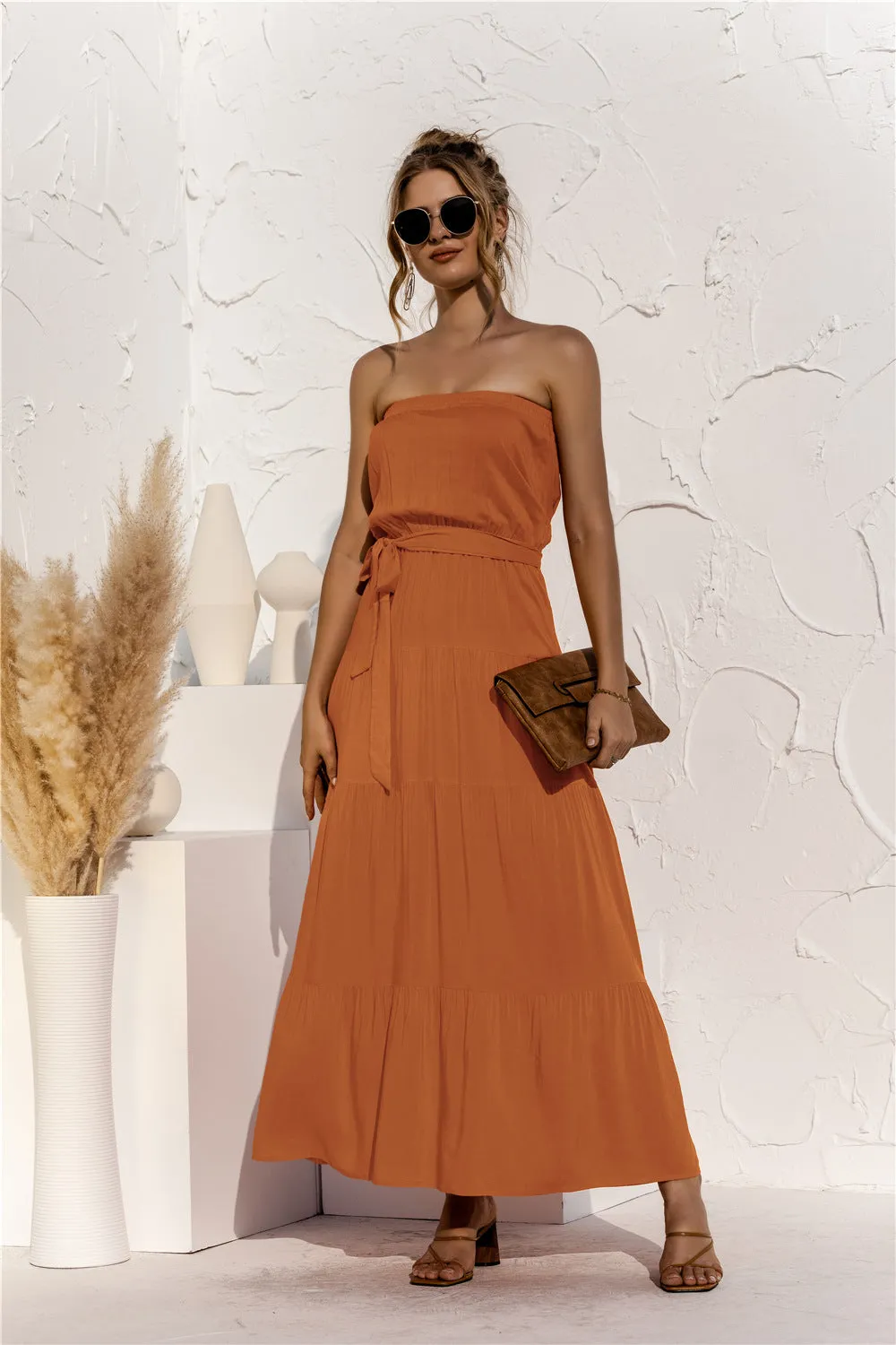 Don’t Mind Me Strapless Maxi Dress