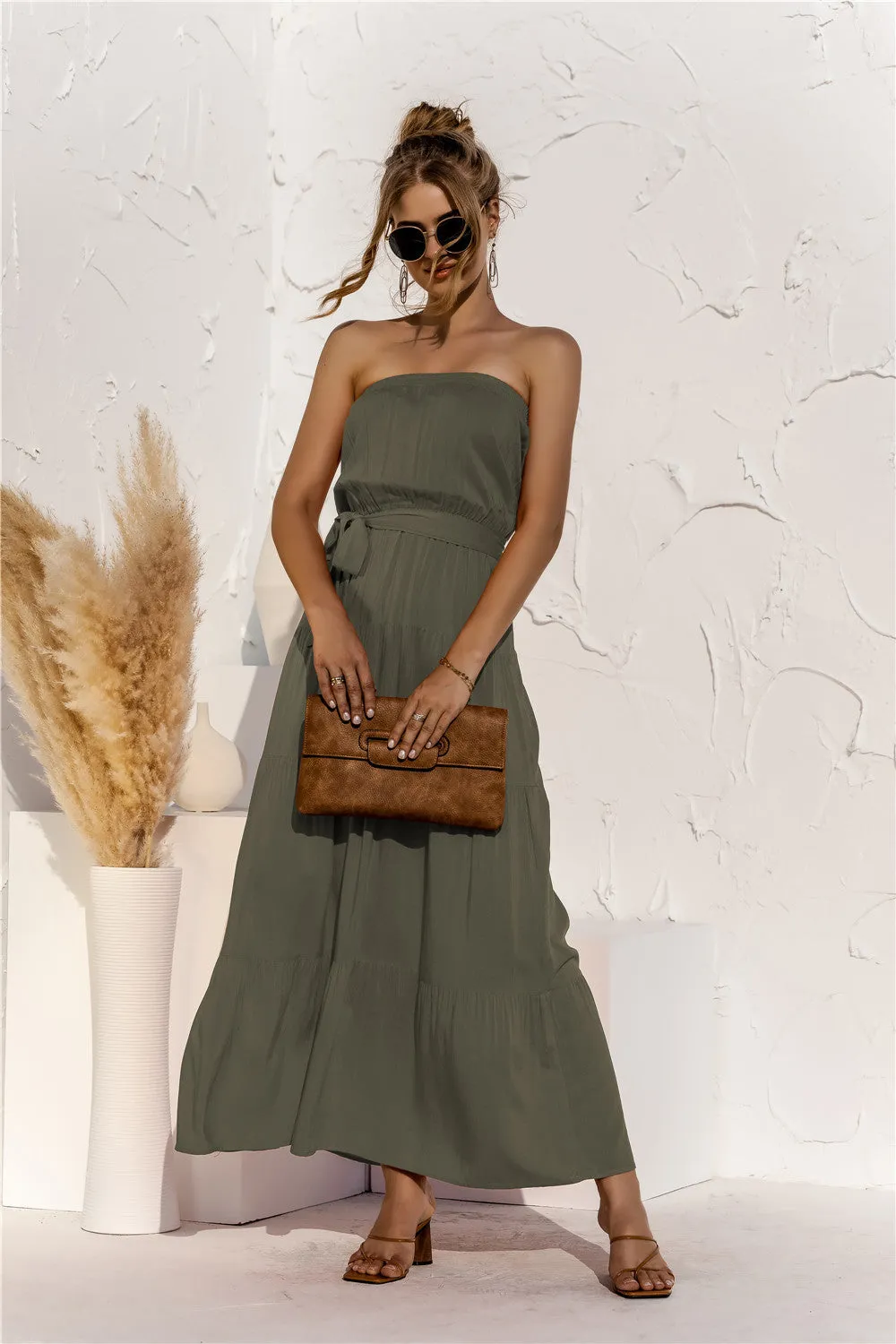 Don’t Mind Me Strapless Maxi Dress