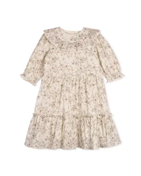 dress floral vintage knit trim - floral