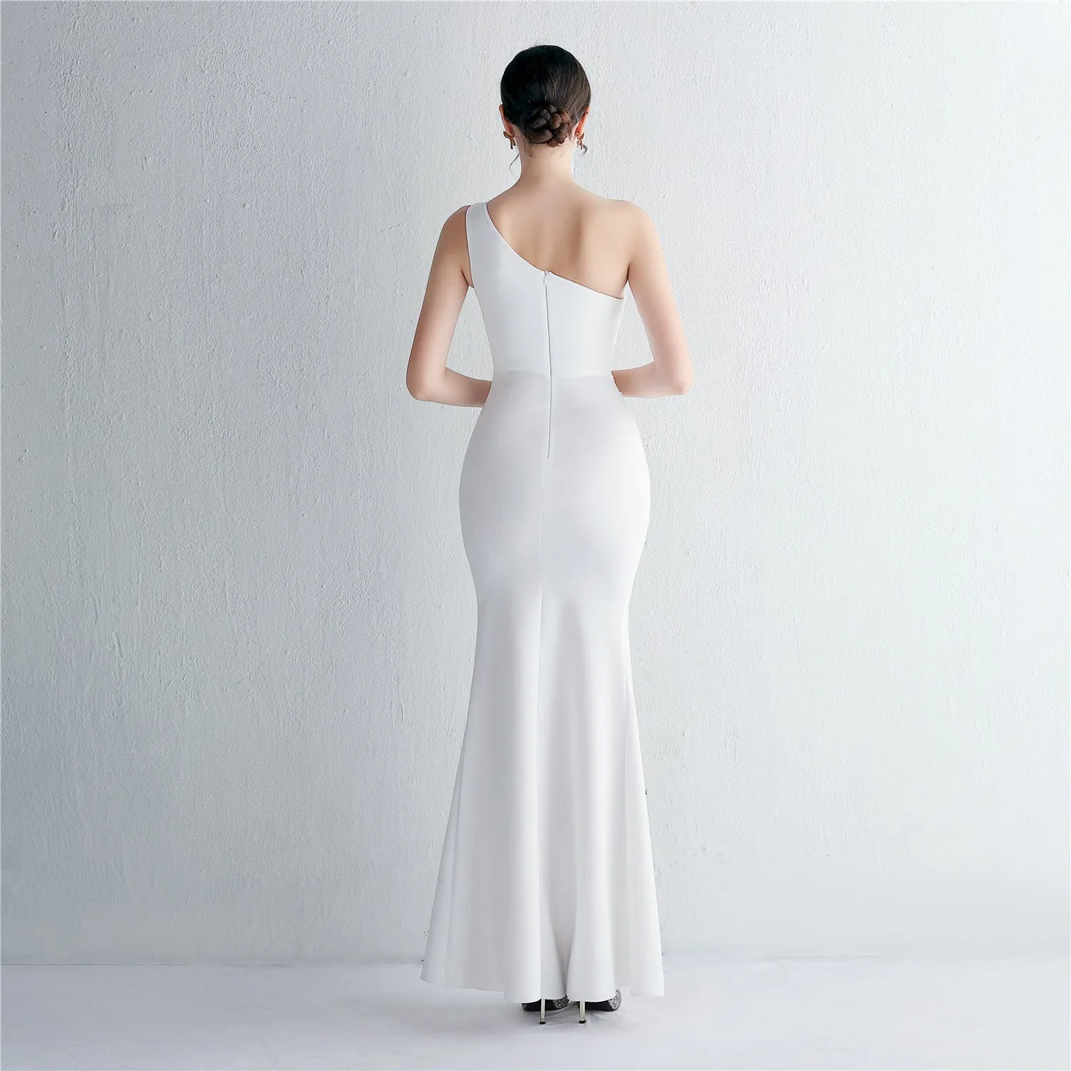 Elegant Cutout Slim Fit Fishtail Formal Dress