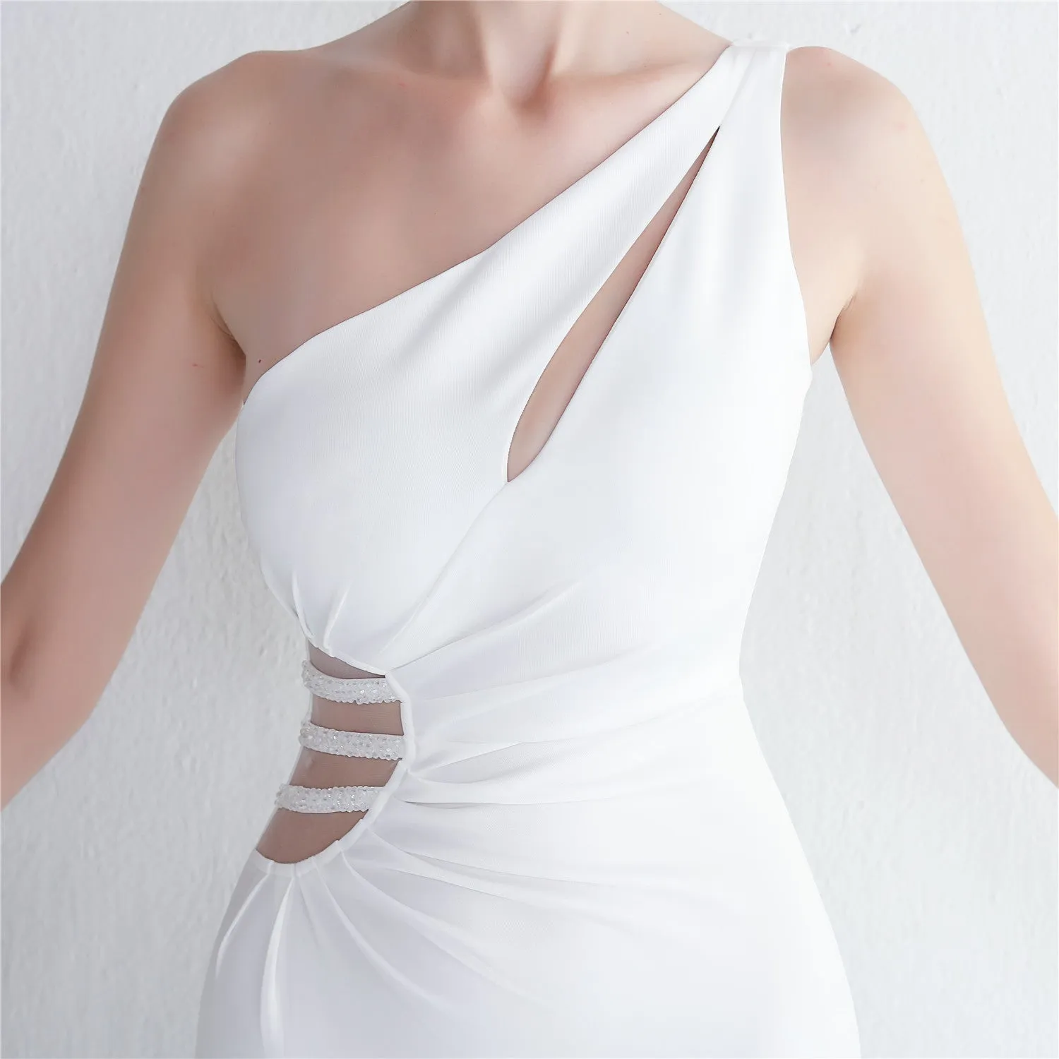 Elegant Cutout Slim Fit Fishtail Formal Dress