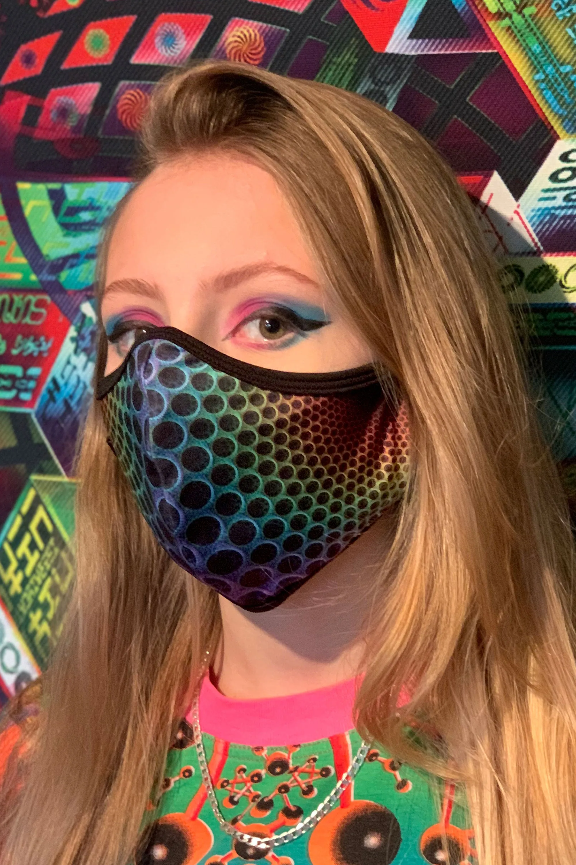 Face mask : Rainbow Vortex