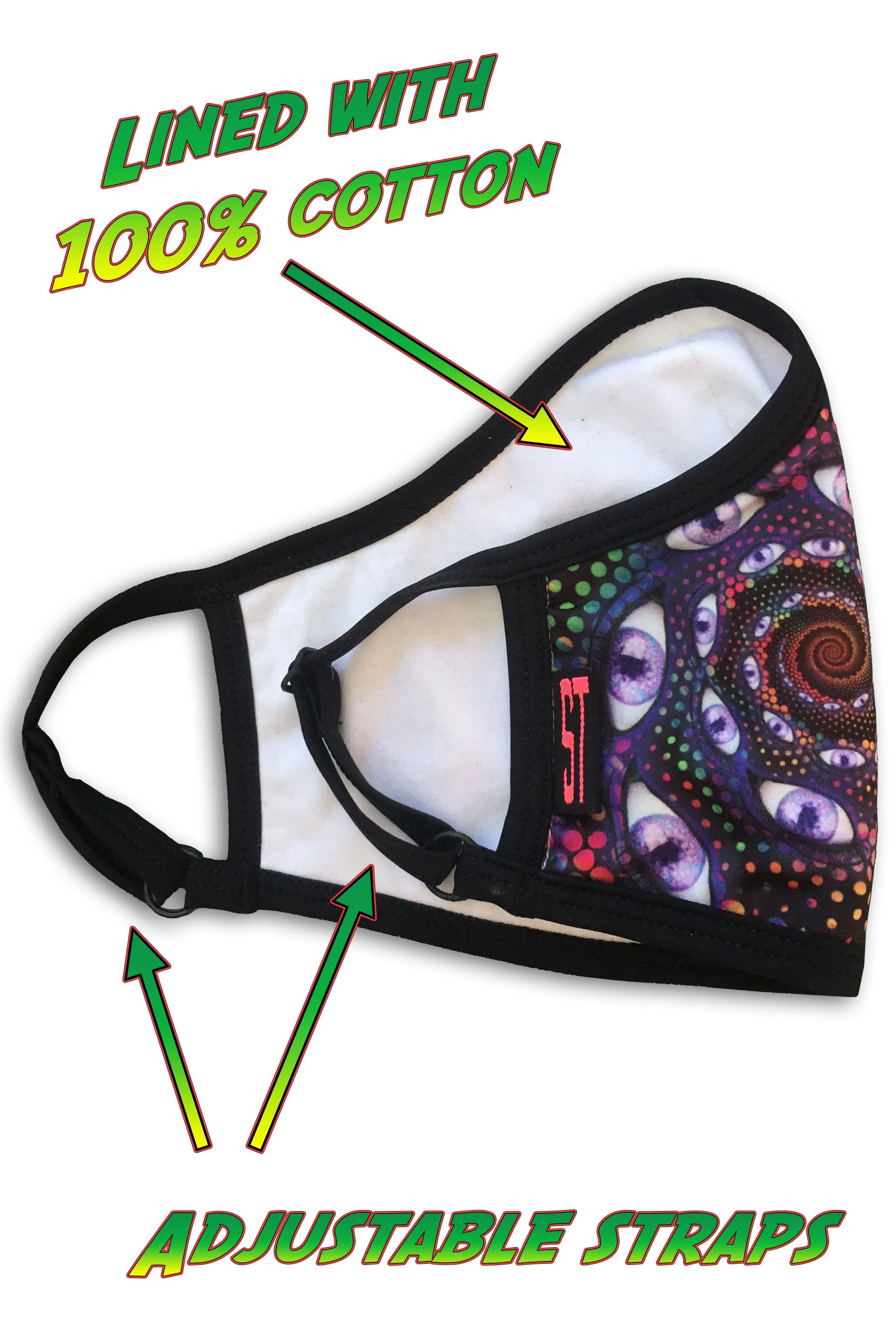 Face mask : Rainbow Vortex