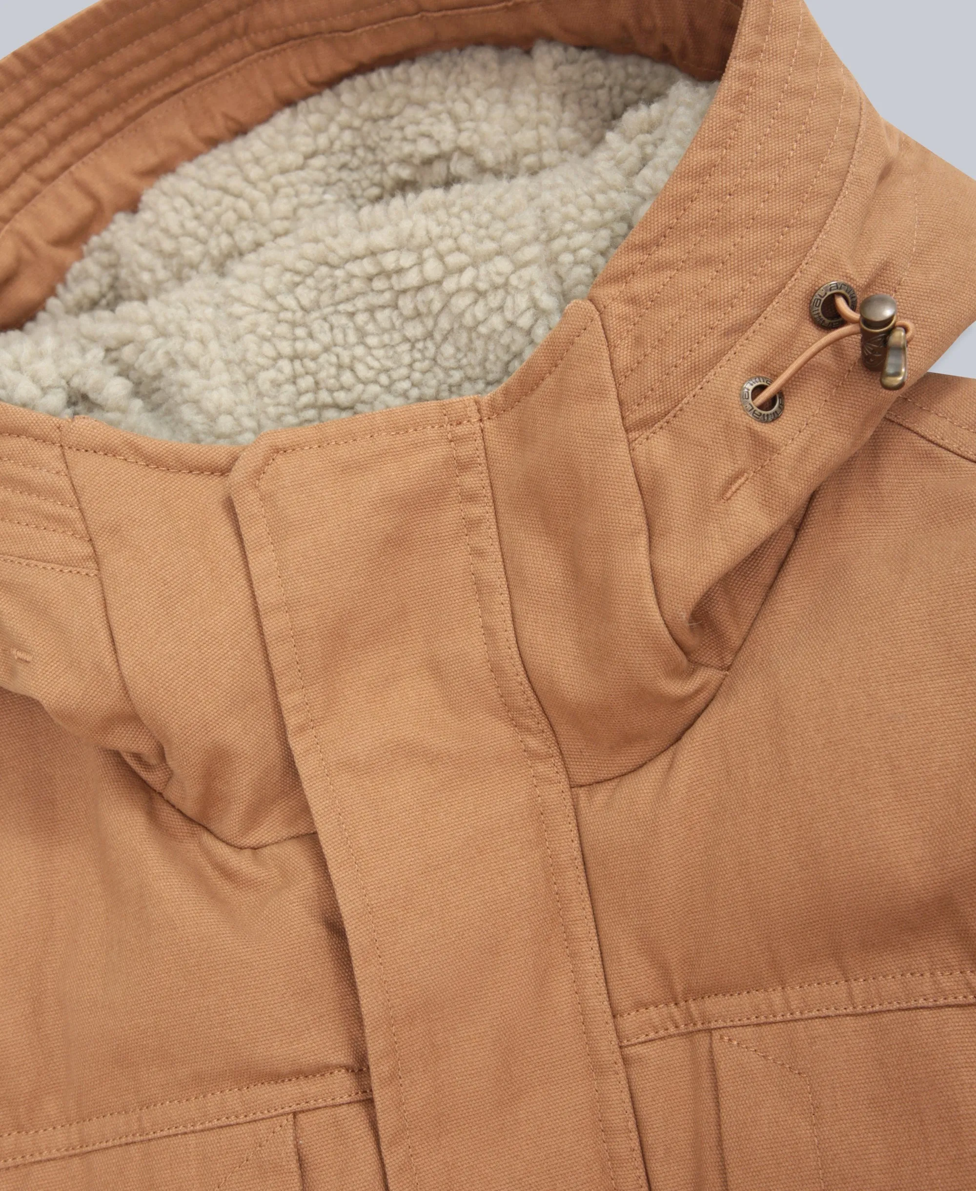 Fistral Mens Borg Lined Parka - Tan