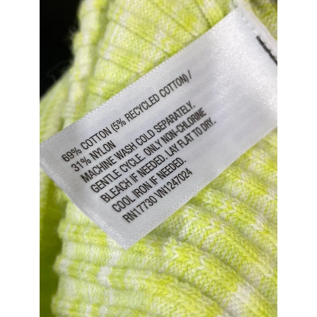 FUTURE COLLECTIVE Women's Green Ombre Knit Halter Open-Back Midi Dress SZ M