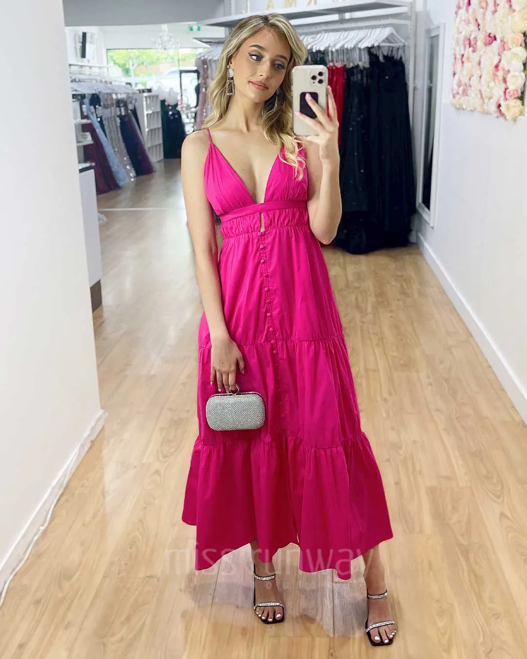 Gabby Maxi Dress - Hot Pink