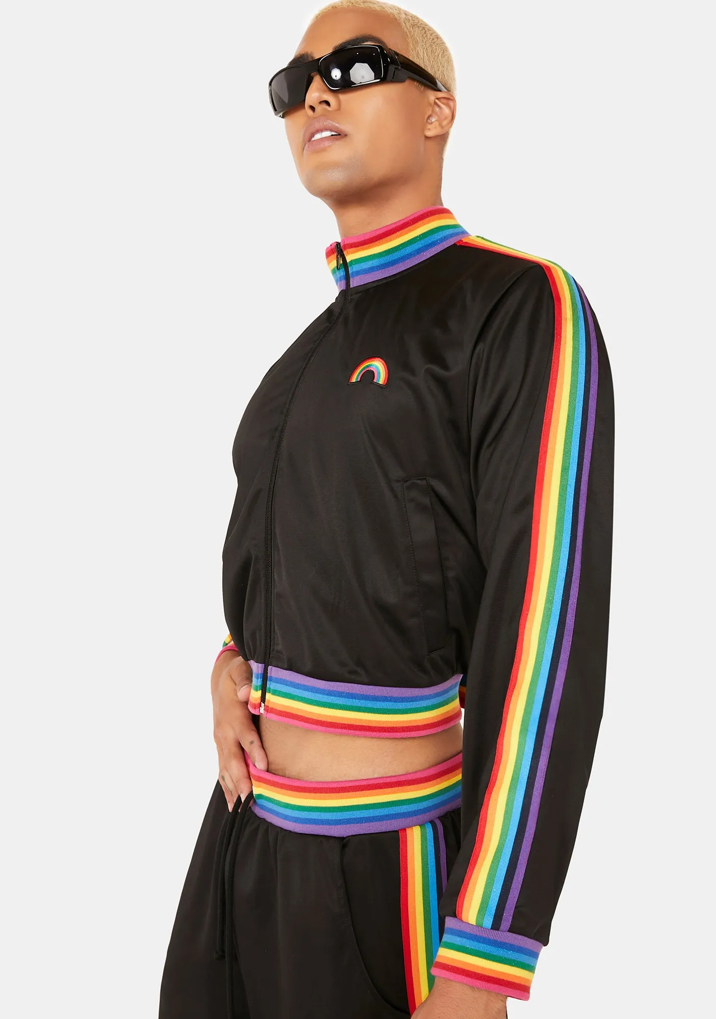Get Funky Striped Track Jacket