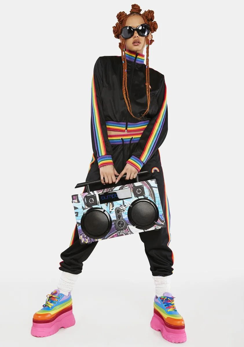 Get Funky Striped Track Jacket