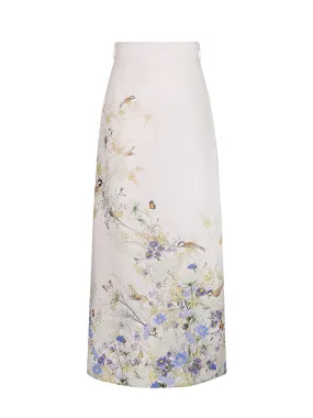 Harmony Pencil Midi Skirt Citrus Butterflies