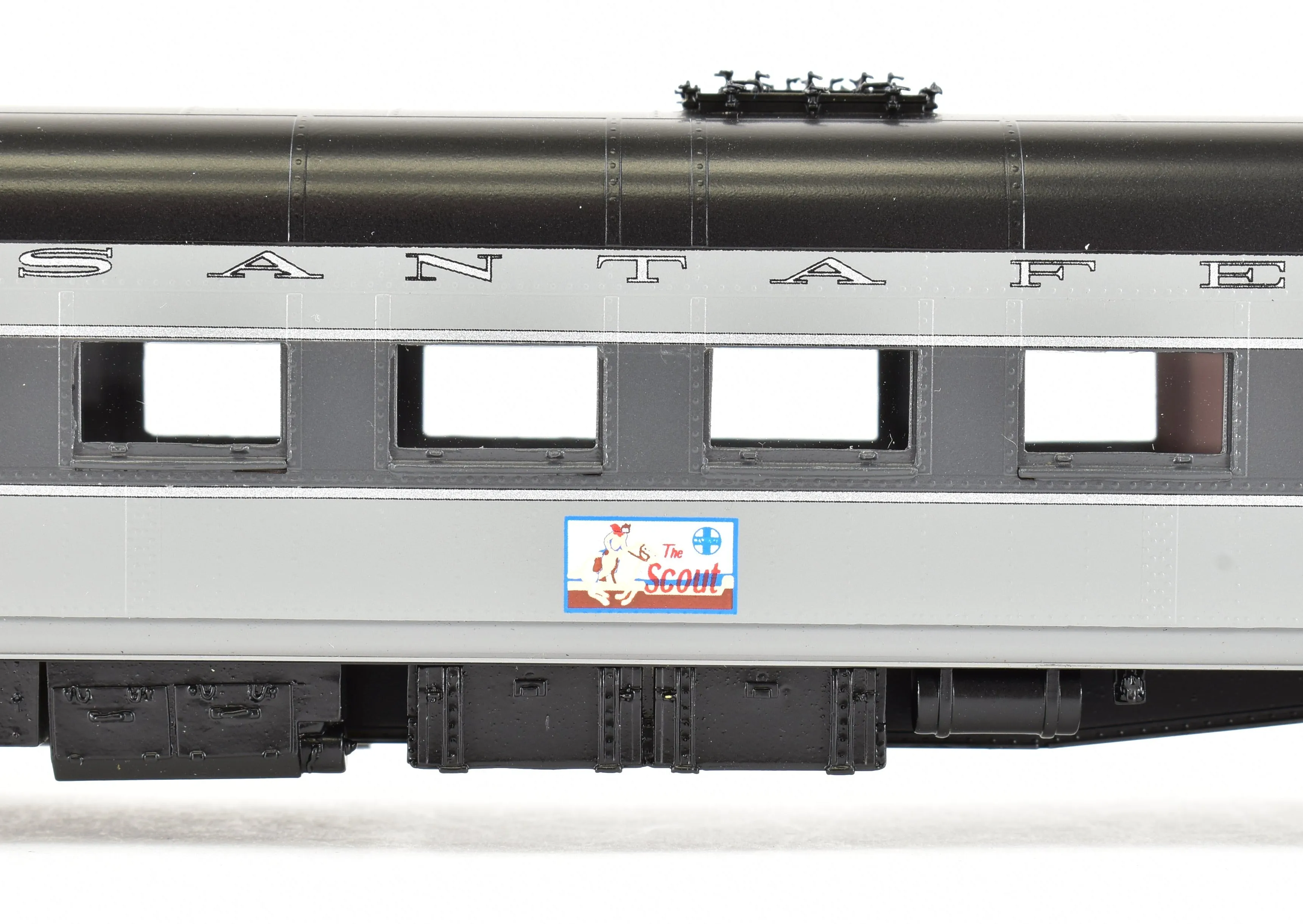 HO Brass Pecos River Brass ATSF - Santa Fe Heavyweight 3000 Series Chair Car FP Grey "The Scout"