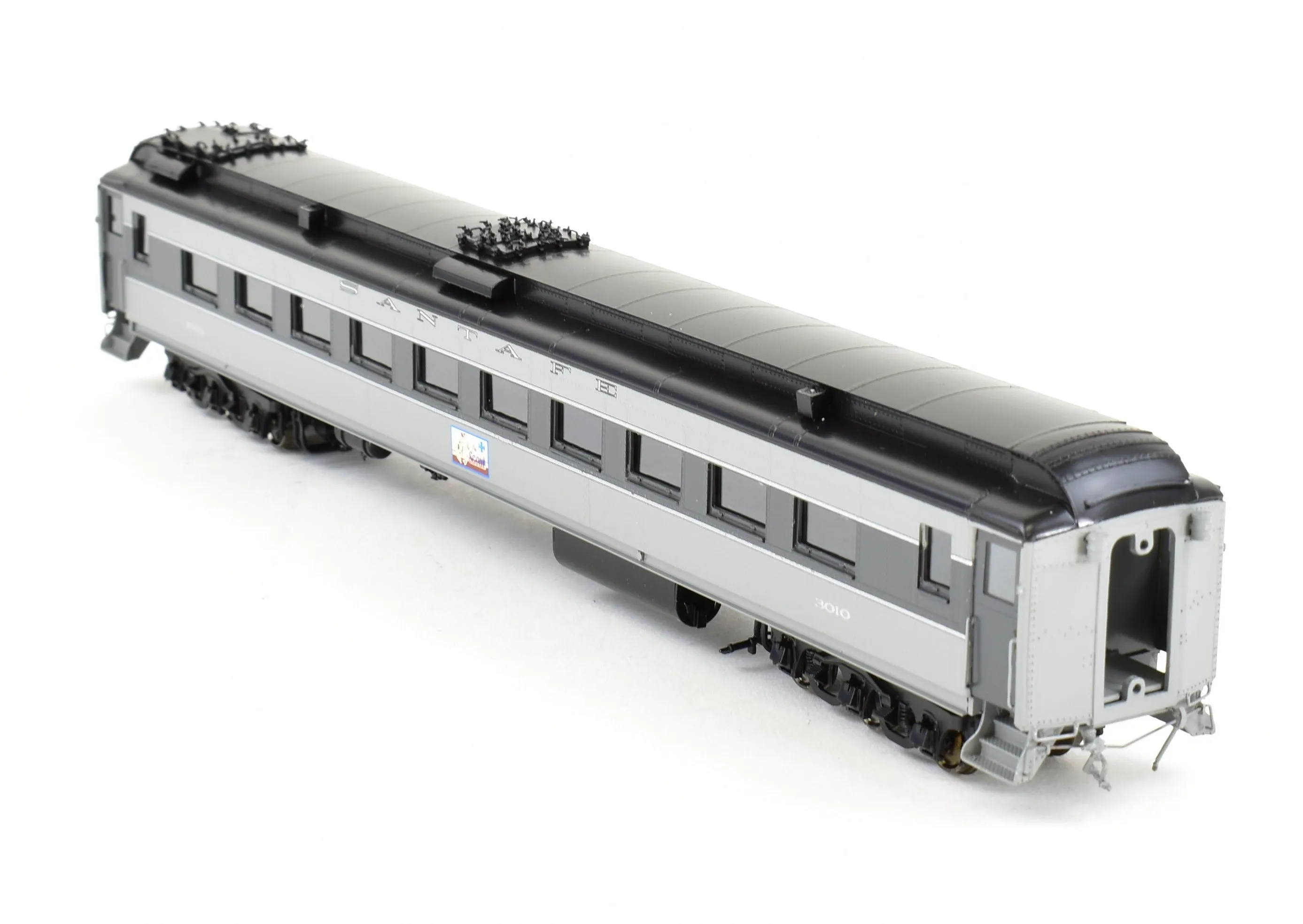 HO Brass Pecos River Brass ATSF - Santa Fe Heavyweight 3000 Series Chair Car FP Grey "The Scout"