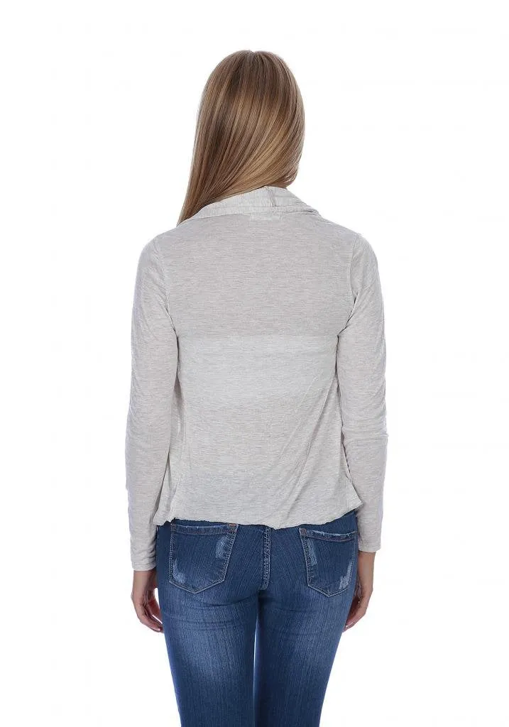 Hollywood Star Fashion Women's Shawl Collar Long Sleeve Cardigan Open Front