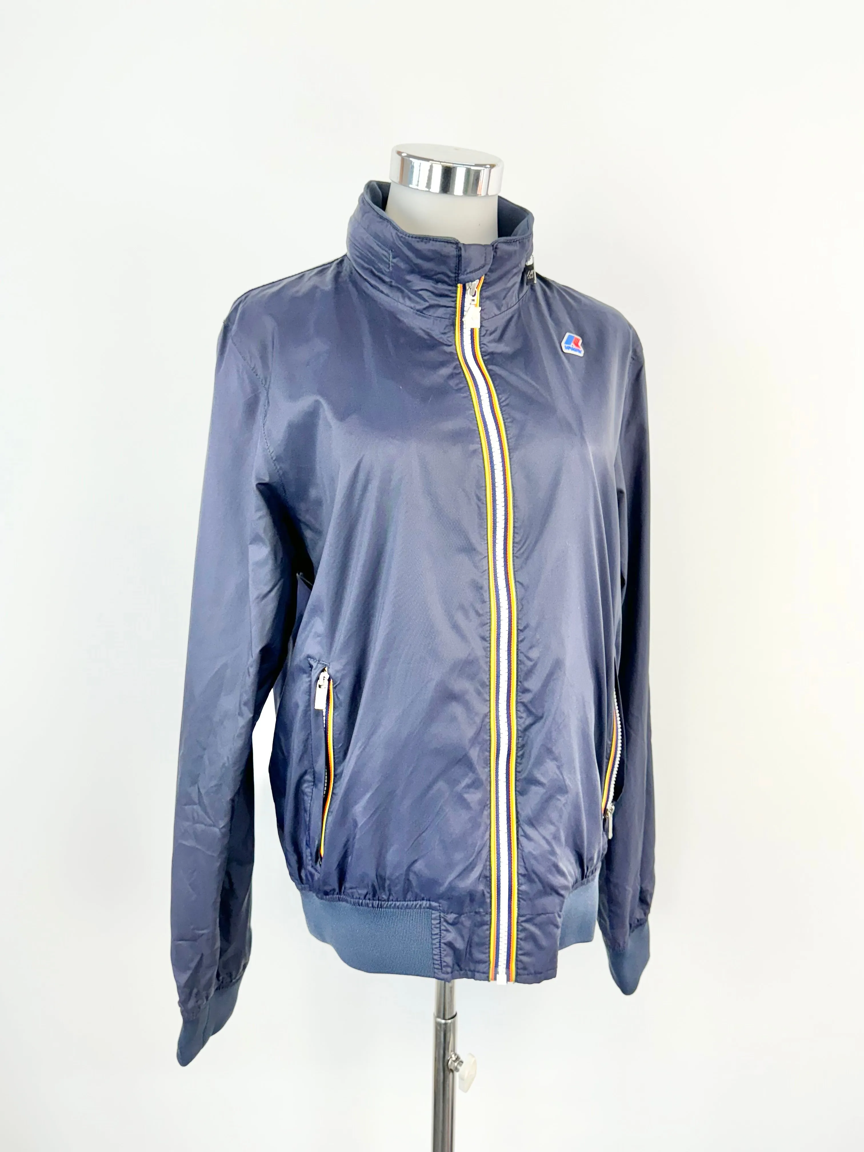 K•Way Navy Amaury Nylon Jersey Jacket - M