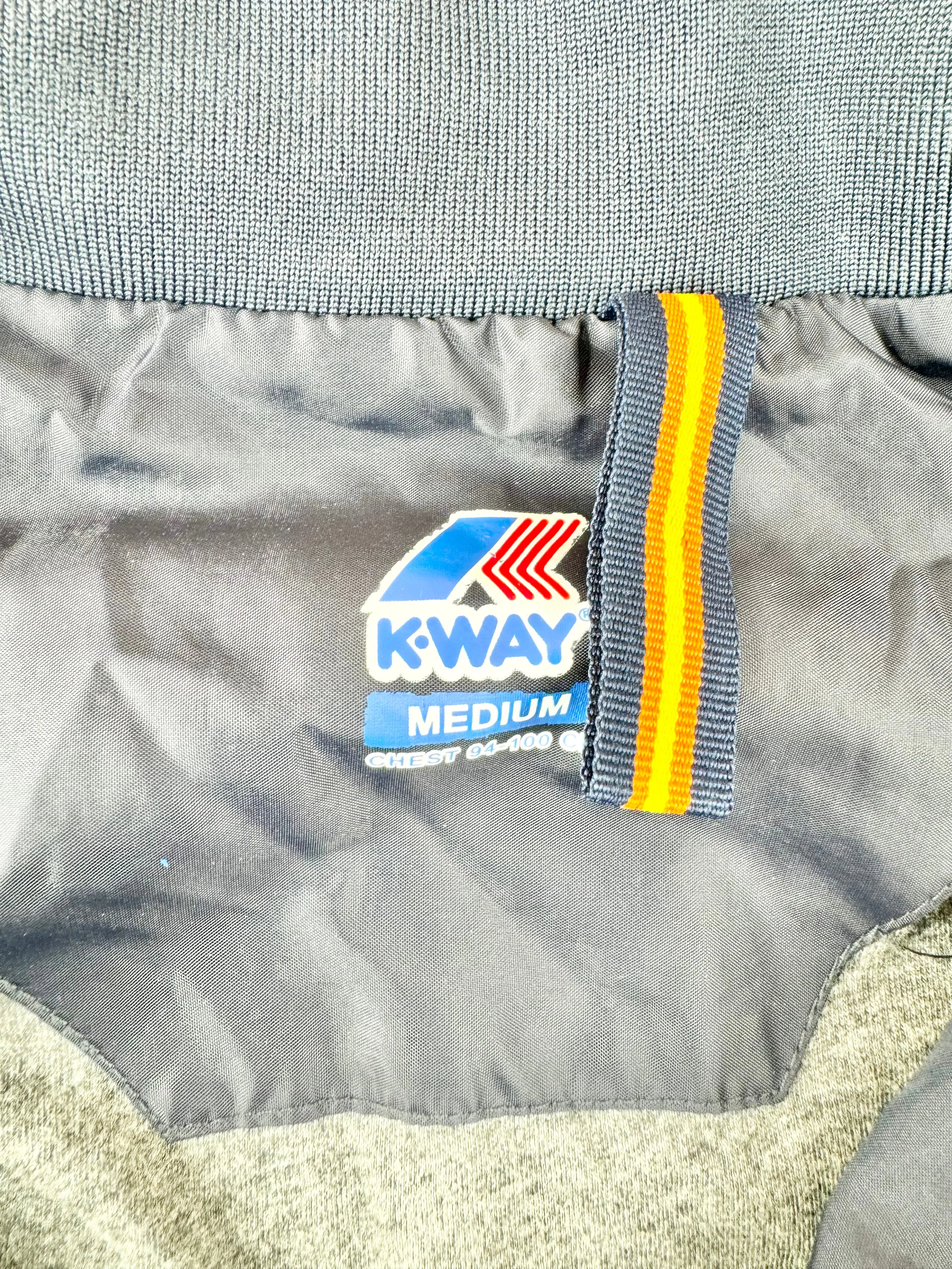 K•Way Navy Amaury Nylon Jersey Jacket - M