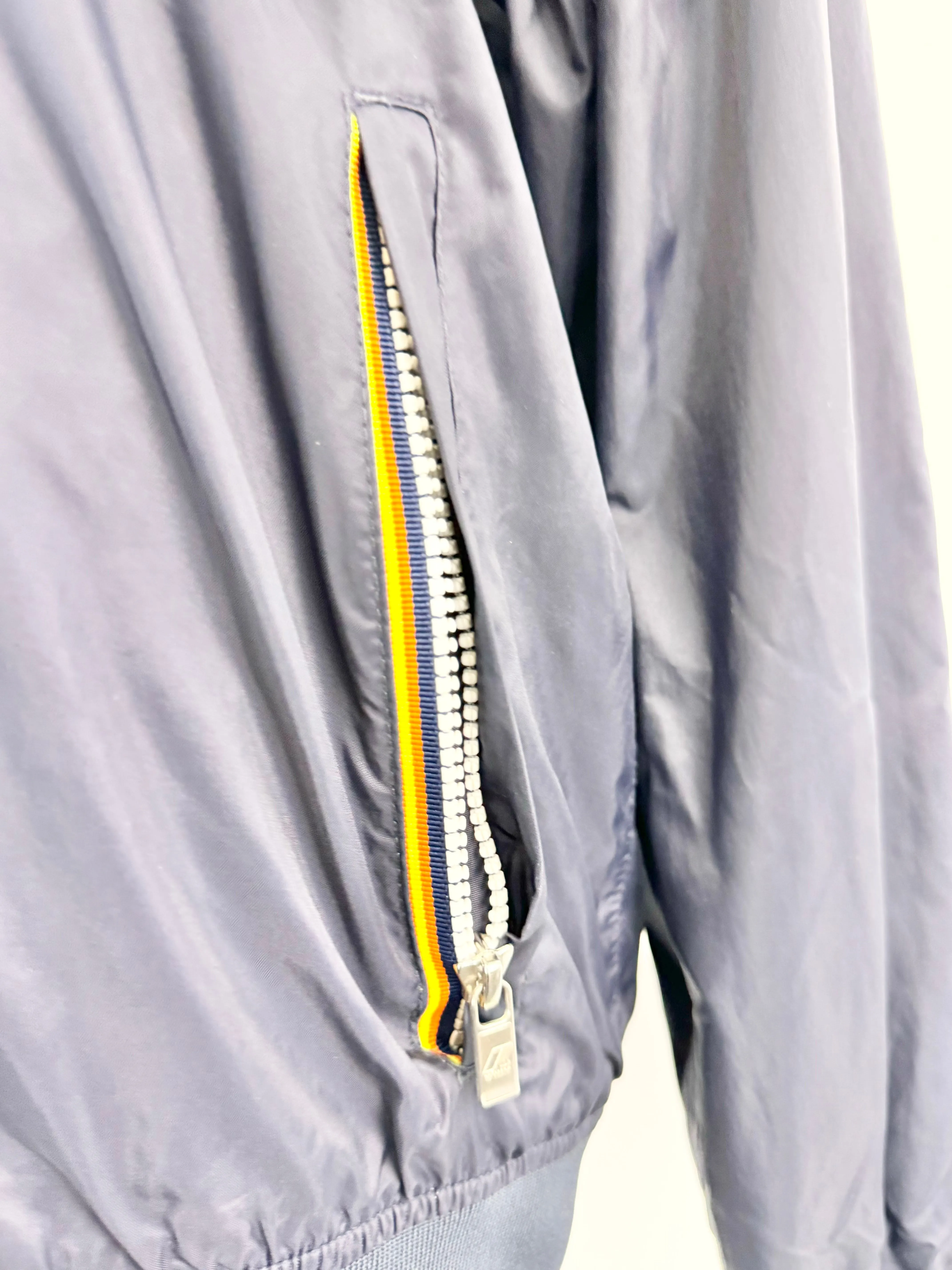 K•Way Navy Amaury Nylon Jersey Jacket - M