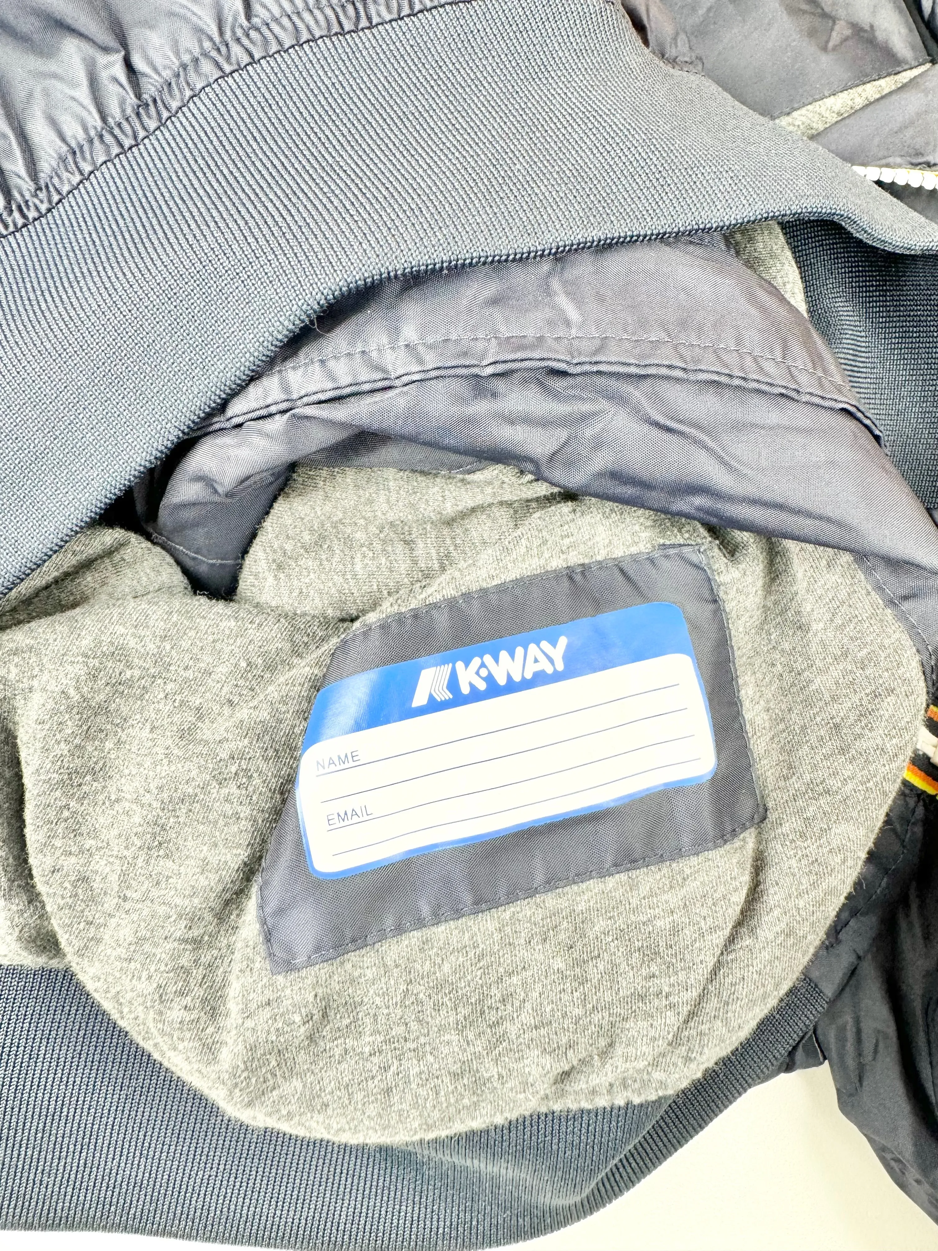 K•Way Navy Amaury Nylon Jersey Jacket - M