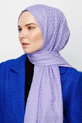 Lilac Prism Pattern Cotton Jacquard Hijab