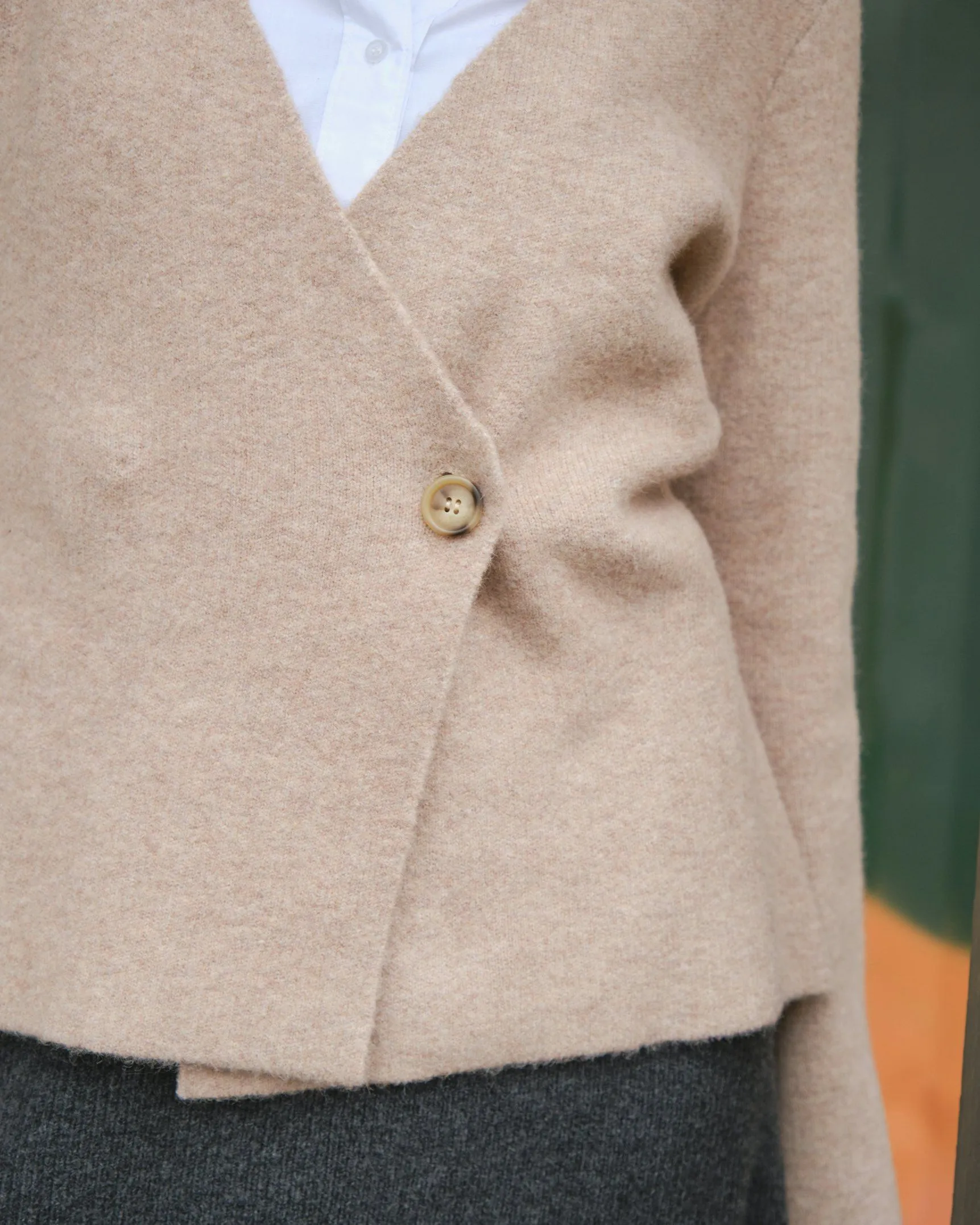 Marie Louise Knit Cardigan - Sand Melange