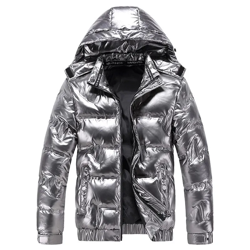 Metallic Hooded Puffer | A2Z