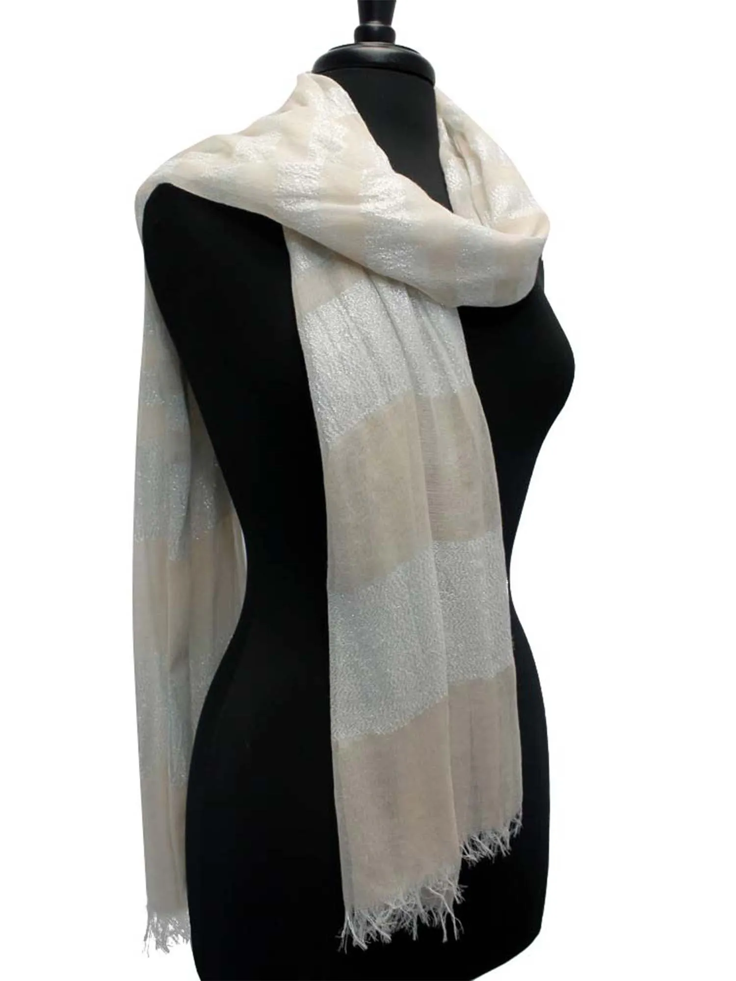 Metallic Light Scarf Shawl
